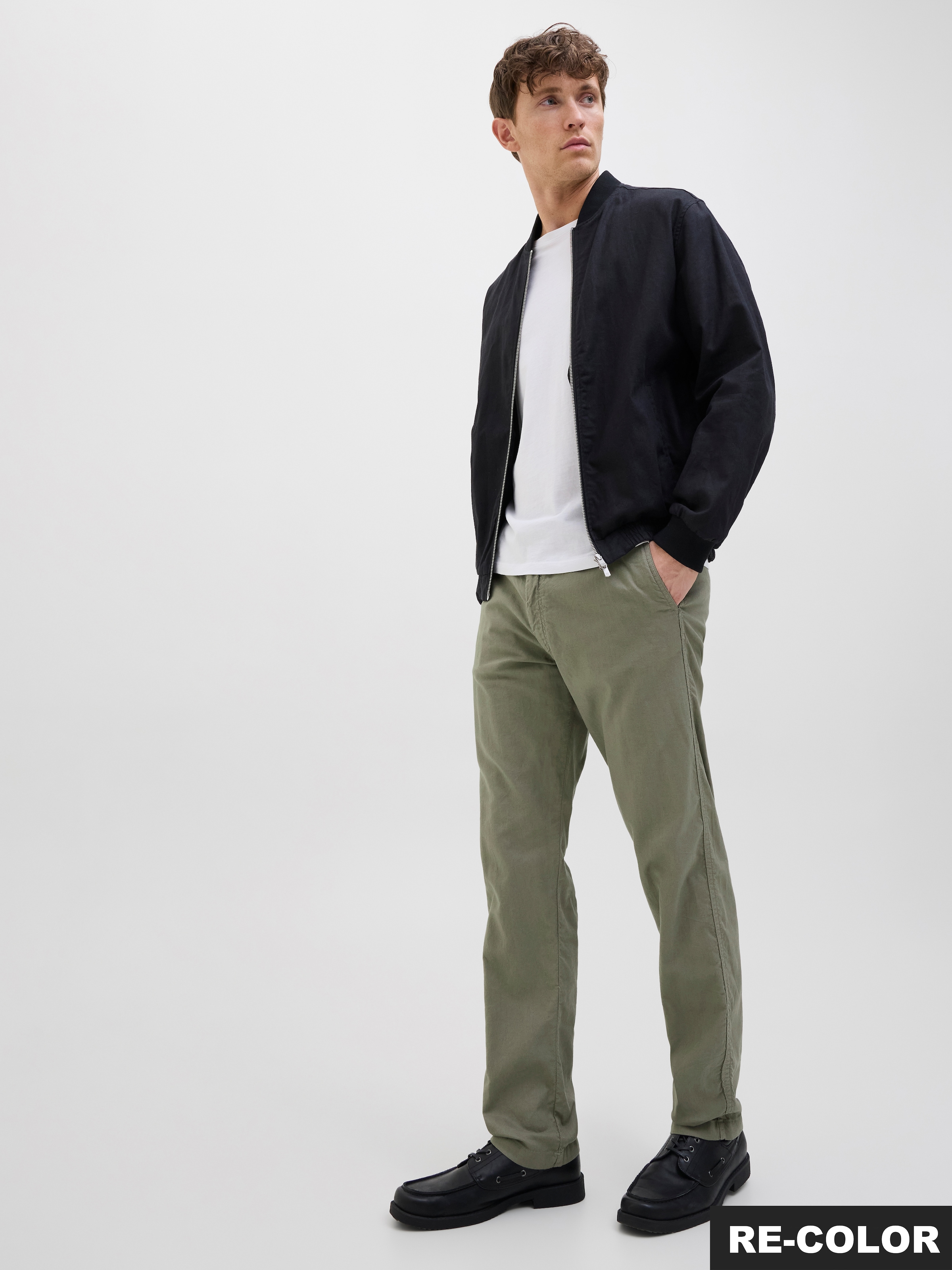 Jack & Jones Stoffhose »JPSTKANE HYBRID BONDI JOGGER SN«  Baumwolle mit Leinen, locker geschnitten