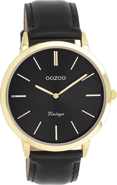 Oozoo Quarzuhr Armbanduhr, Damenuhr, Herrenuhr, Lederarmband, Analog