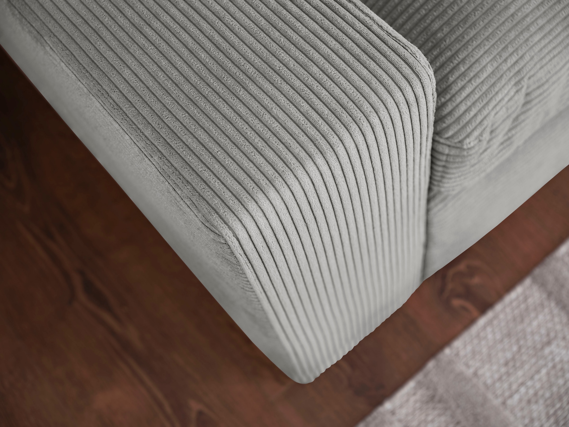 alina Ecksofa »Sandy«, mit losen Sitz und Rückenkissen, in modernem Cordstoff