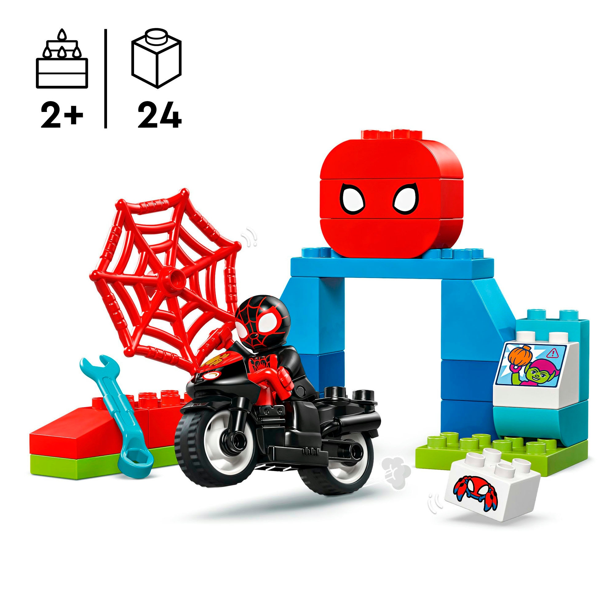 LEGO® Konstruktionsspielsteine »Spins Motorrad-Abenteuer (10424), LEGO DUPLO Disney™«, (24 St.), Made in Europe