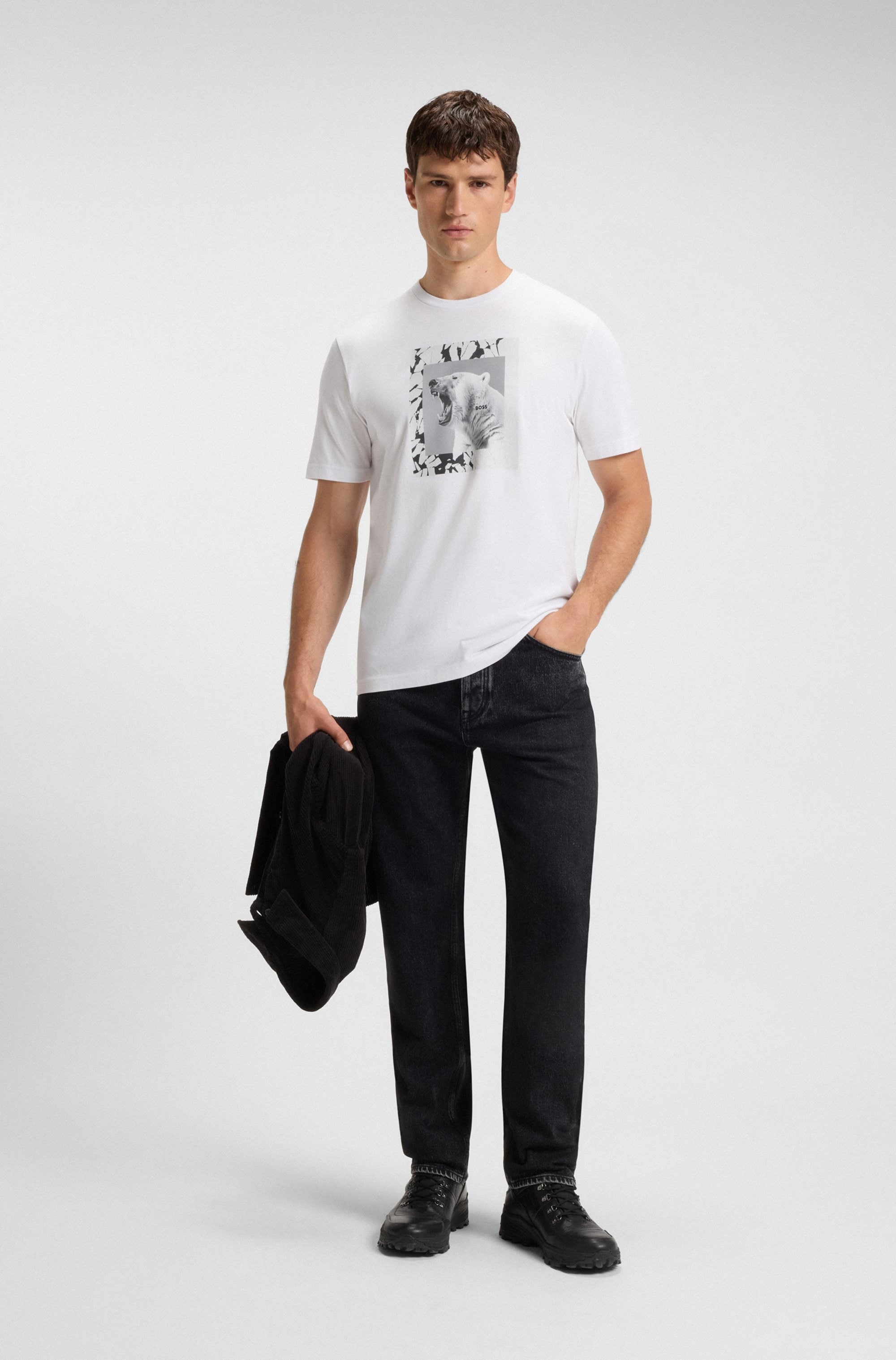 BOSS ORANGE T-Shirt »Te lupo« runder Ausschnitt, regular fit, Fotodruck