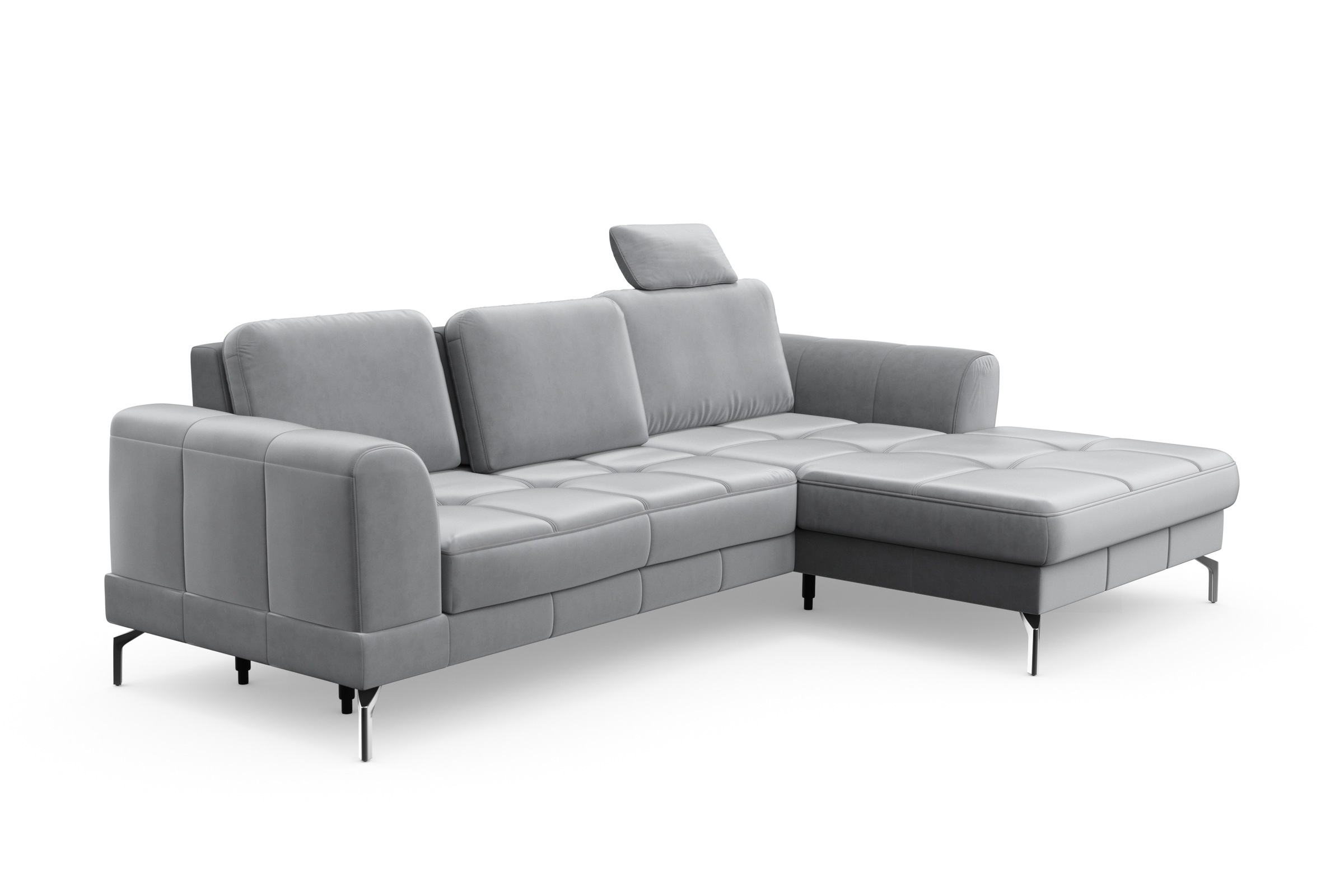 sit&more Ecksofa »Bendigo L-Form«, inklusive Sitztiefenverstellung, Bodenfreiheit 15 cm, 2 Fußfarben