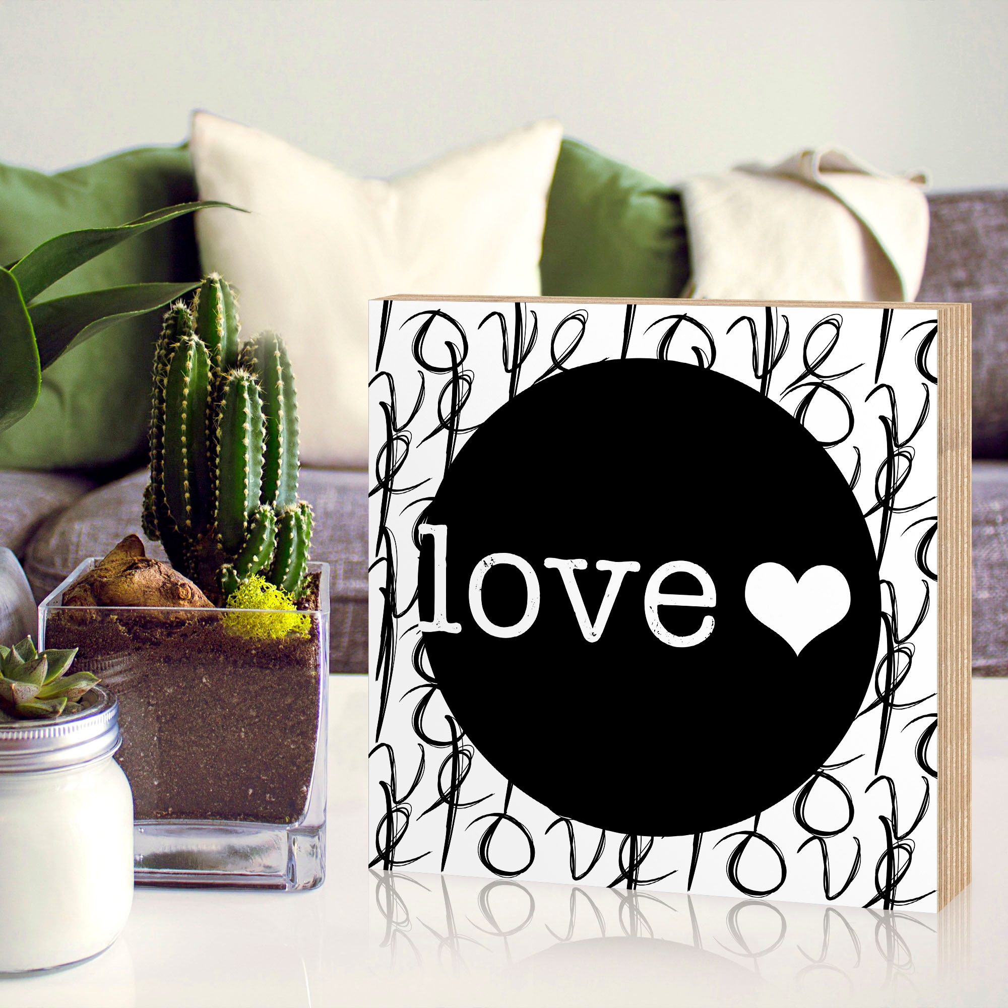 Artland Holzbild »Liebe II«, Sprüche & Texte, (1 St.)