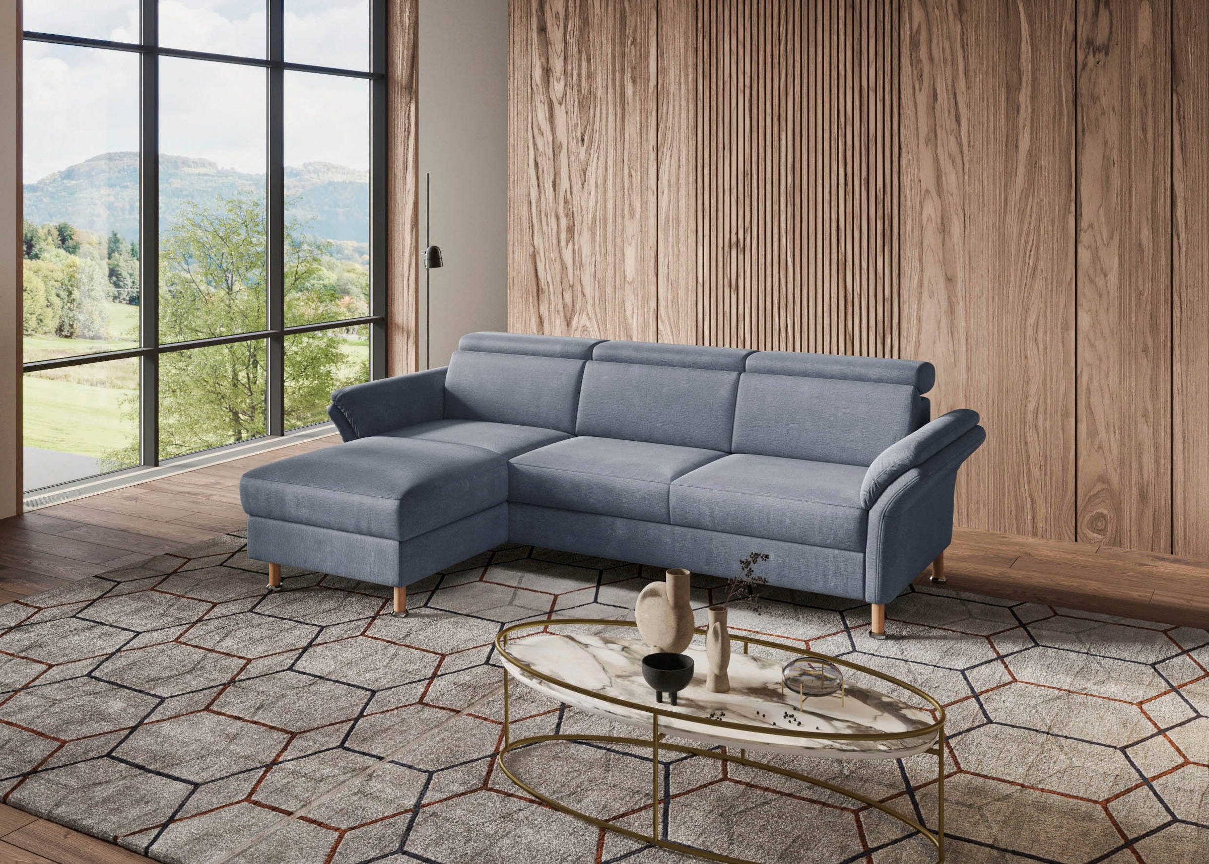 Home affaire Ecksofa »Calypso L-Form«, mit motorischen Funktionen im Sofa u günstig online kaufen