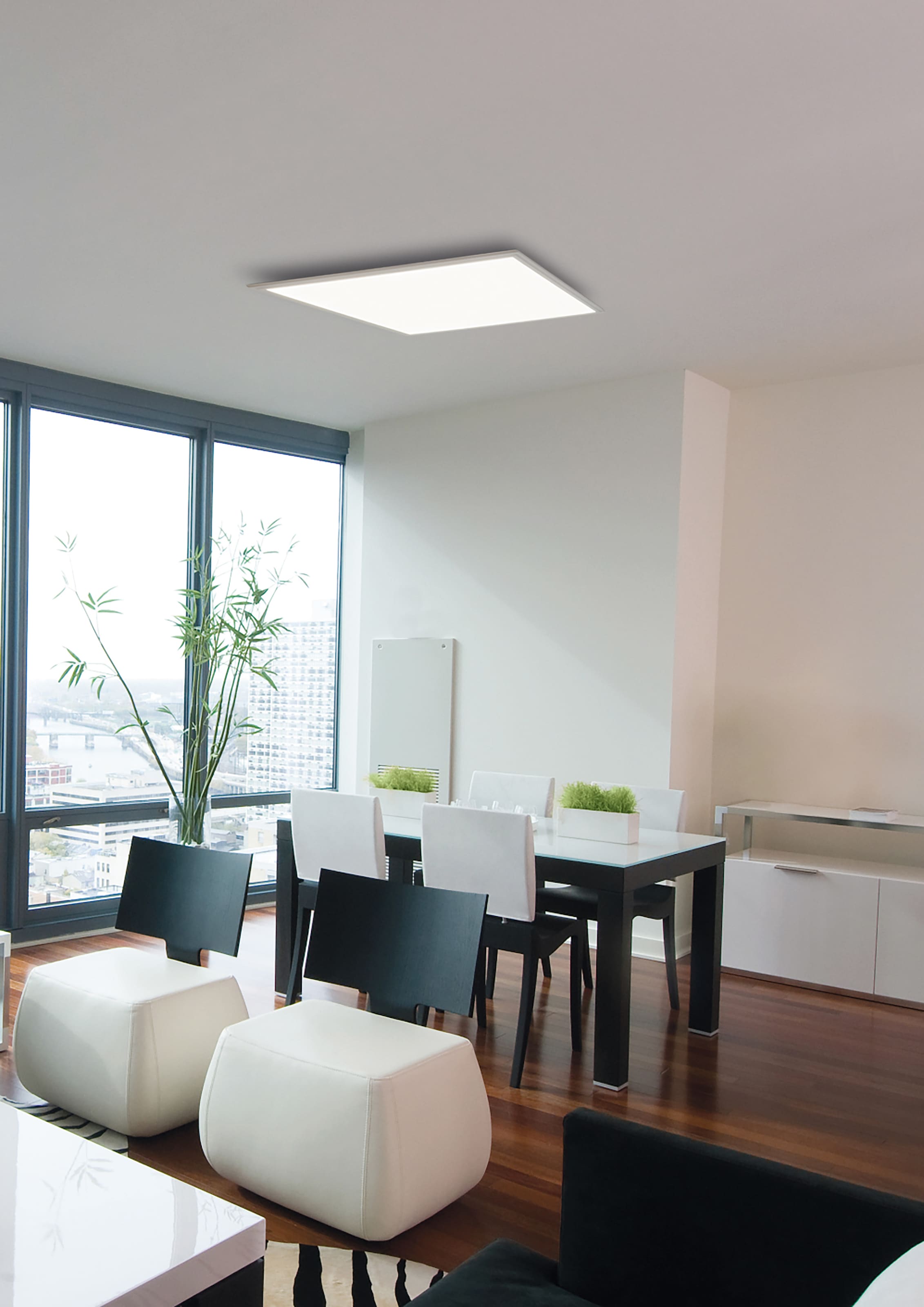 EGLO LED Panel »SALOBRENA-C«, 1 bestellen Weiß, auf 30cm, Raten Fernbedienung, RGB, dimmbar Deckenleuchte, Deckenlampe flammig-flammig, LED