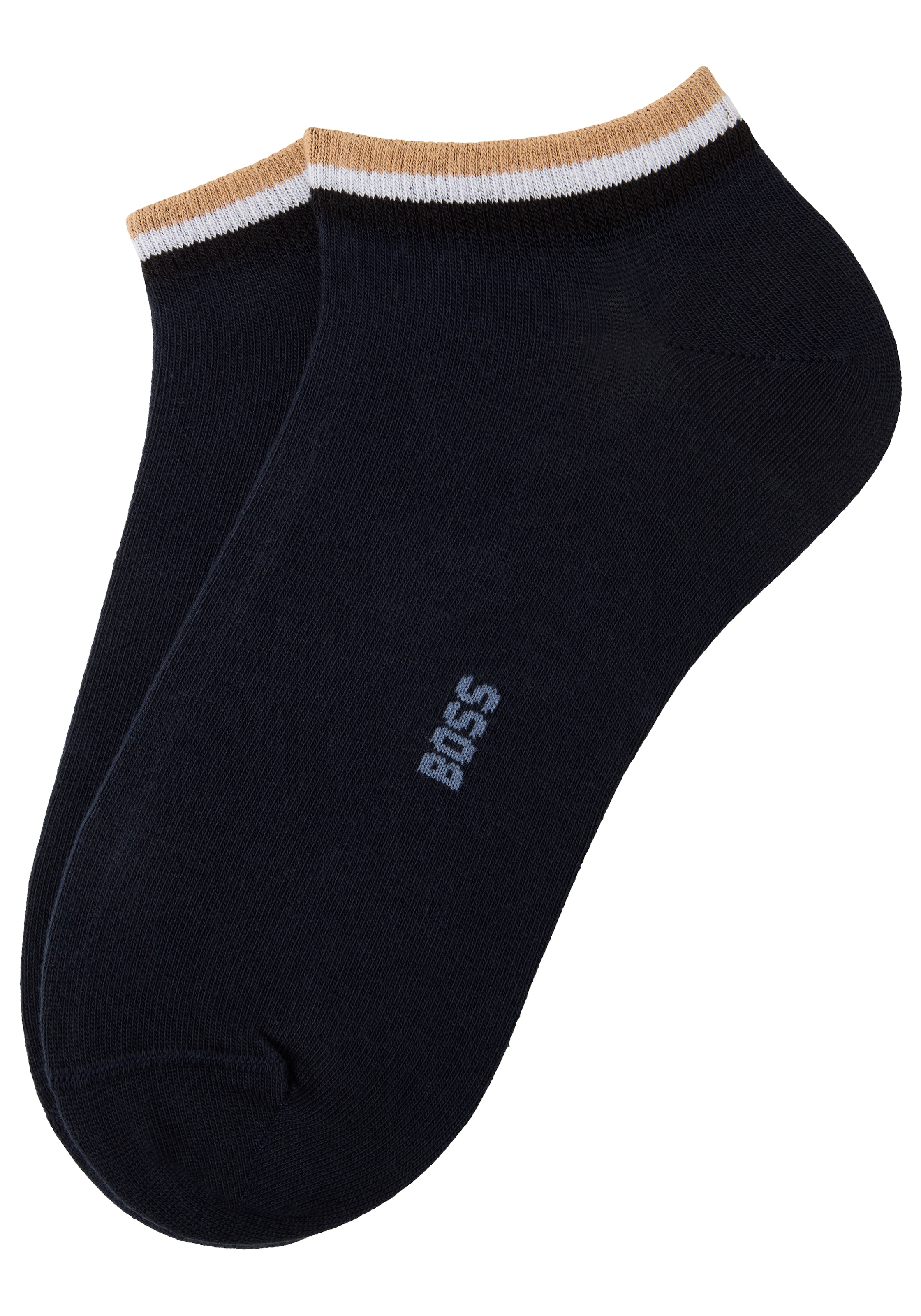 BOSS Sneakersocken »2P AS Uni stripe CC« Packung, 2er,  mit geringeltem Abschluss