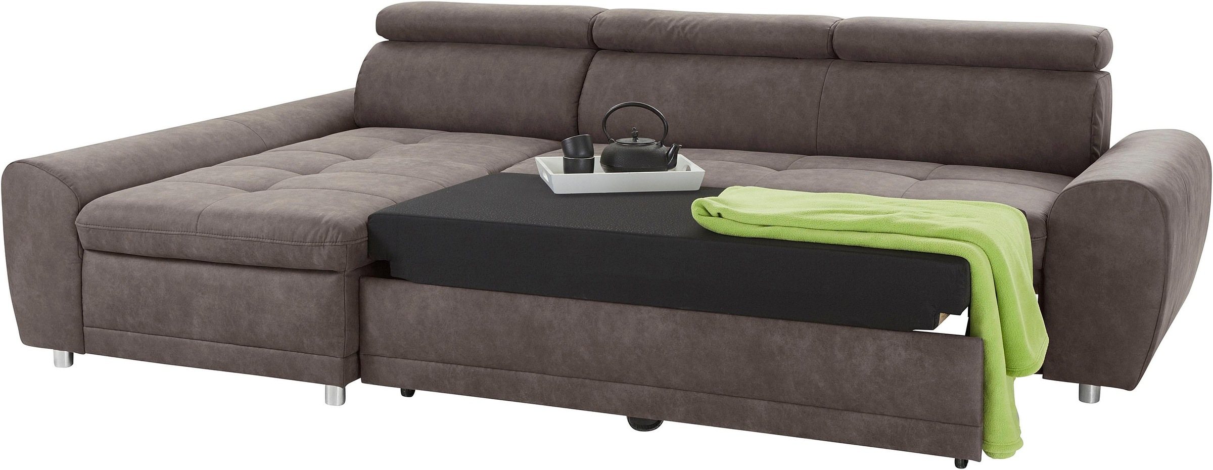 sit&more Ecksofa »Riva L-Form«, inklusive Kopteilverstellung, wahlweise mit Bettfunktion