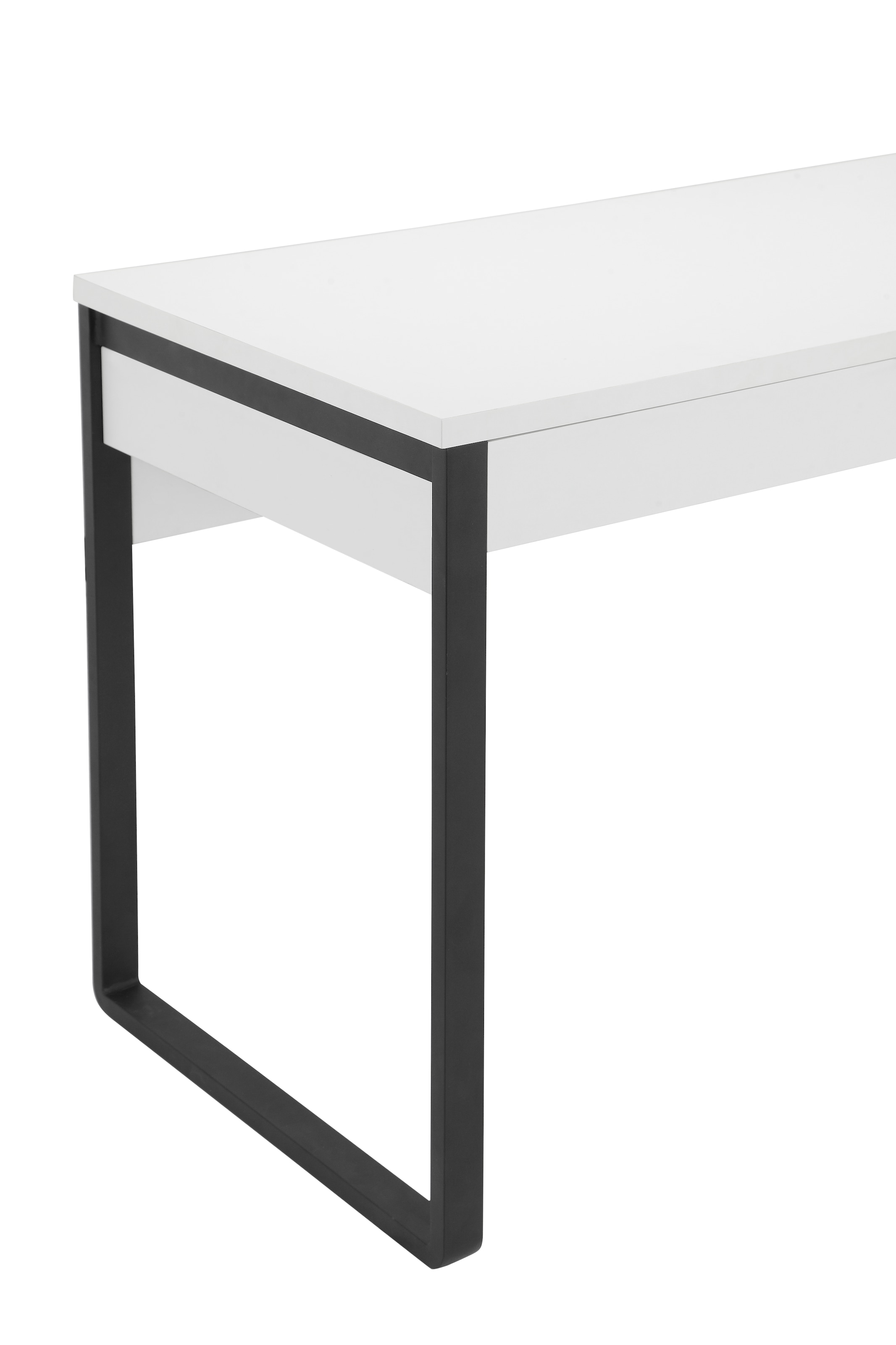 Places of Style Schreibtisch »Moid, Computertisch im modernen Design,«, Breite 120/140/160 cm, mit Metallbeinen & Schublade
