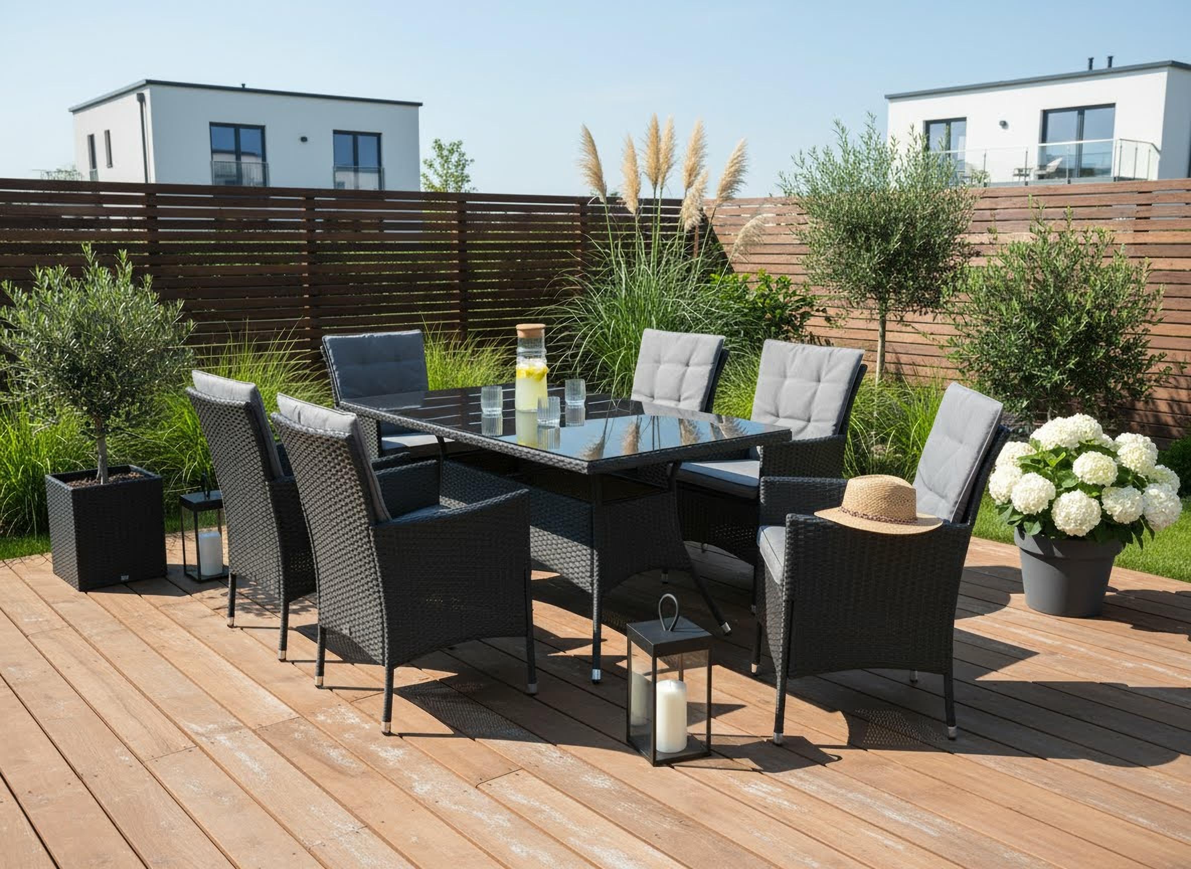 Prosperplast Pflanzkübel »"Rato Square" in hochwertiger Rattanoptik« BxTxH: 26,5x26,5x50 cm; Volumen ohne Einsatz 26,6 l, mit Einsatz 11 l