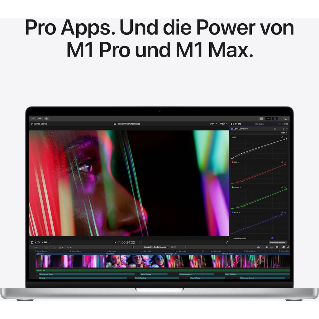 Apple Notebook »MacBook Pro 16 MK1A3«, (41,05 cm/16,2 Zoll), Apple, M1 Max, 1000 GB SSD, 10-core CPU