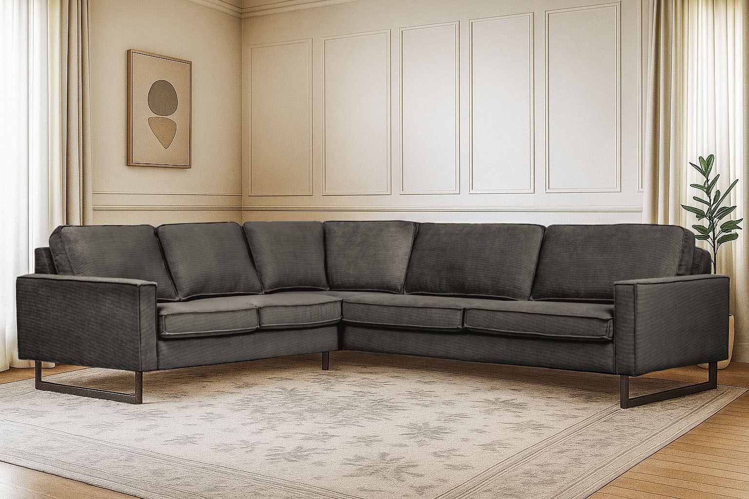Places of Style Ecksofa »Pinto, XXL, 250/290 cm, langer Schenkel, Ottomane« günstig online kaufen