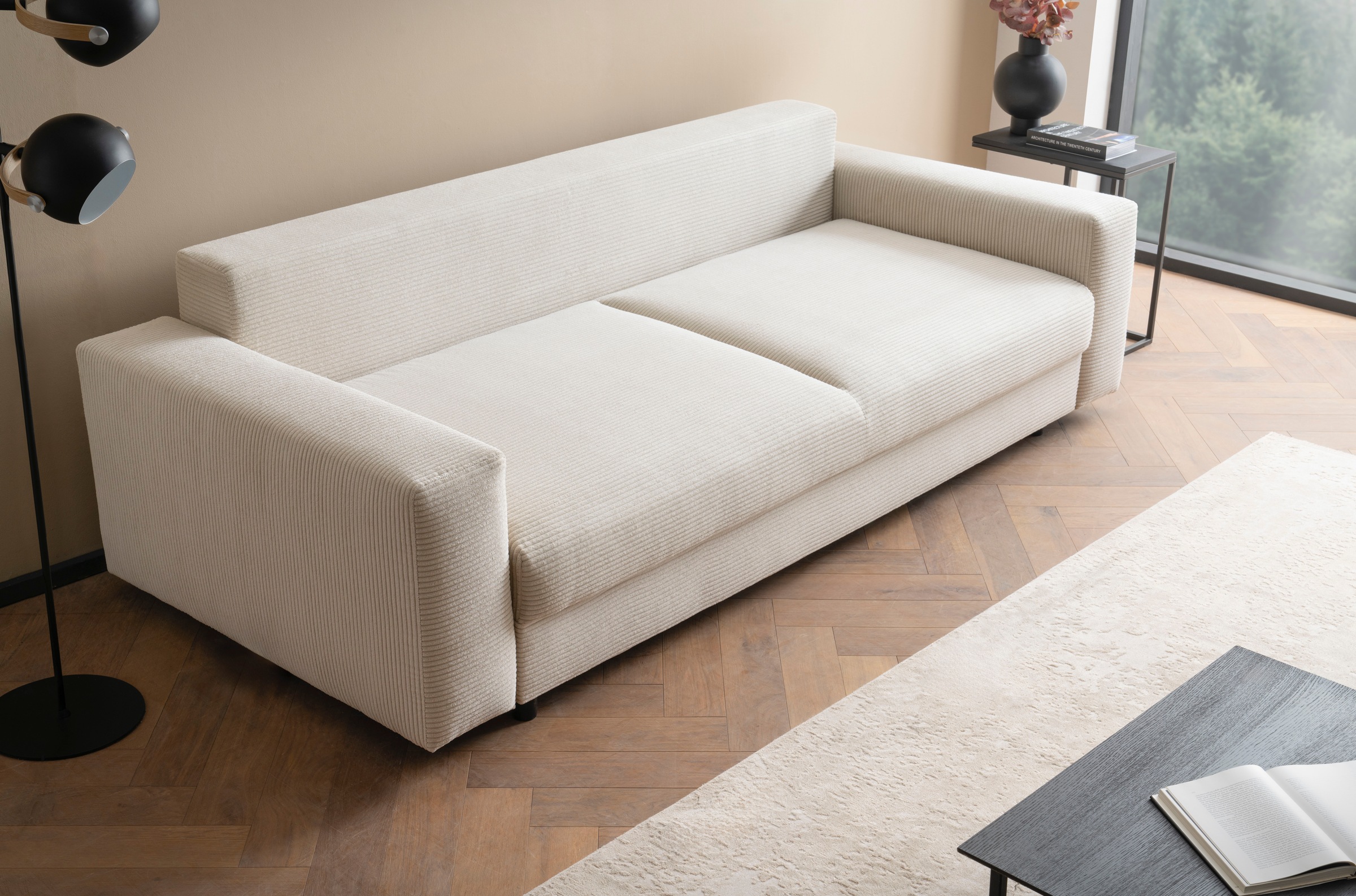 LeGer Home by Lena Gercke Schlafsofa »Imoga, Polster mit Schlaffunktion, 3-Sitzer Sofa, Couch mit Bettkasten«, in modernen Farben und Stoffen, Bettfunktion, Liegefläche: 200x150 cm