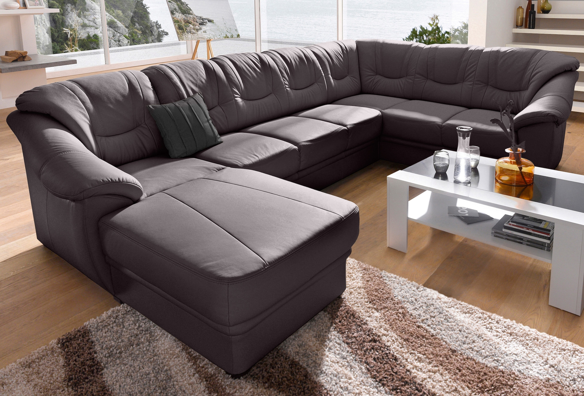 sit&more Wohnlandschaft »Savona U-Form, B: 320 cm« optional Bettfunktion, F günstig online kaufen
