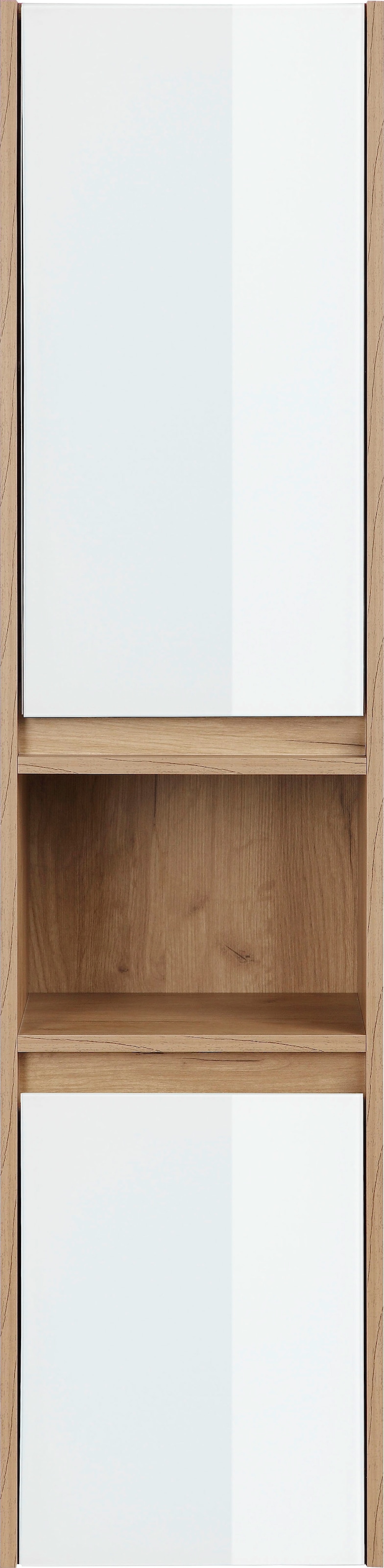 welltime Hochschrank »Torun Badezimmerschrank«, Badschrank Schrank Breite 35 cm mit Glasfronten