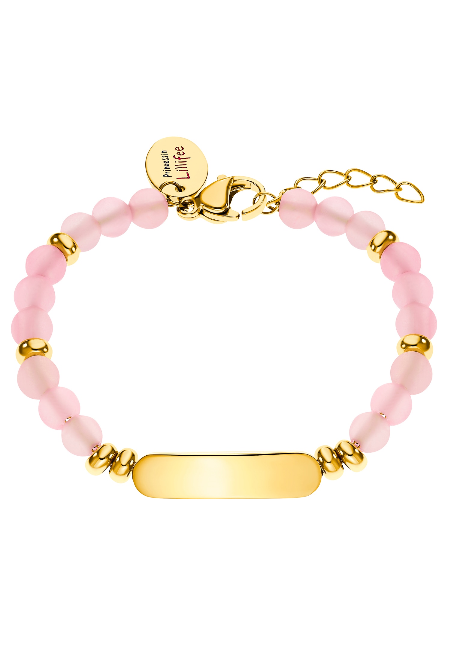 Armband „2033366, 2033368“, mit Quarz, Achat gelbgoldfarben-rosa + rosa