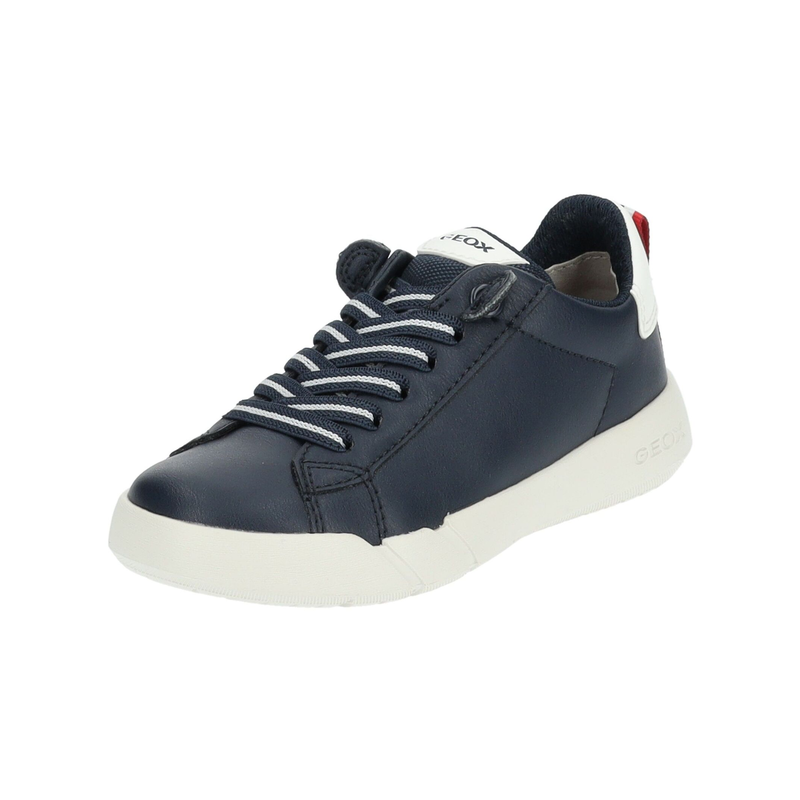 GEOX Sneaker »Sneaker Lederimitat/Textil« Navy/Weiß 35 35 Verschluss: Schnürung