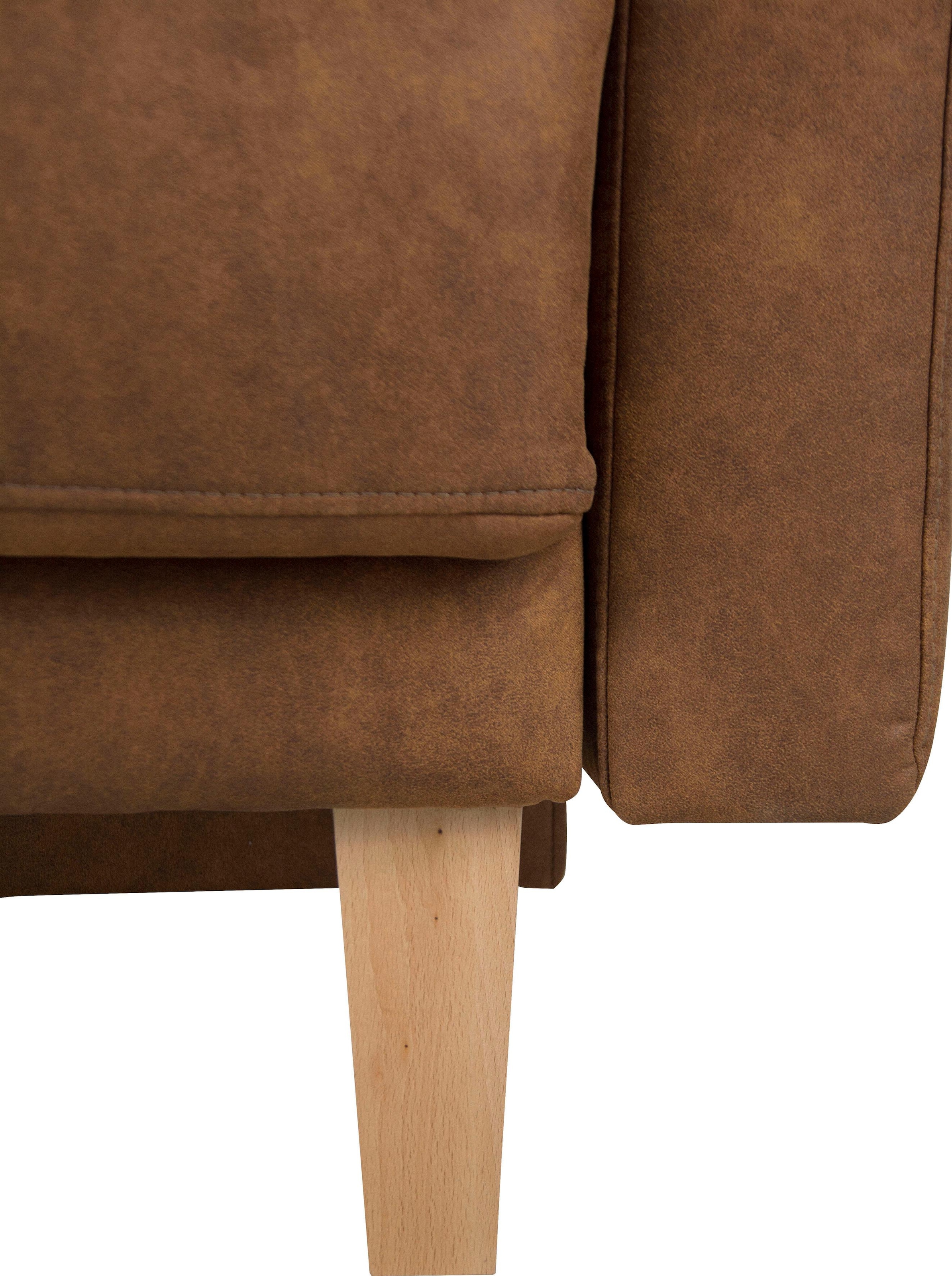 Home affaire Ecksofa »TRIPLO optionale Schlafsofa mit Bettkasten, Maße B/T/H: 234/164/89 cm«, L-Form wahlweise mit Bettfunktion - Liegefläche 132x210 cm