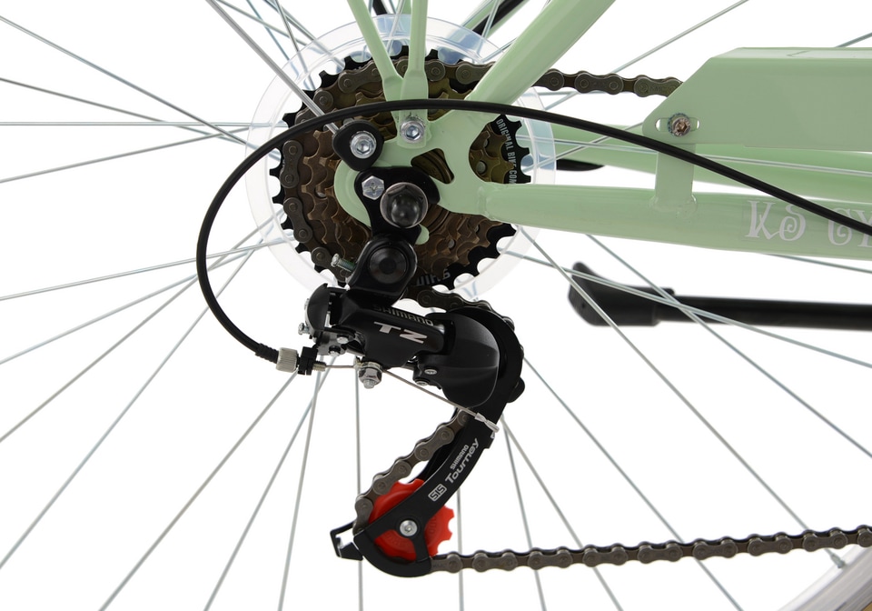 12. Bild von KS Cycling Cityrad »Casino«, 6 Gang, Shimano, Tourney Schaltwerk, Kettenschaltung, für Damen, Kettenschaltung