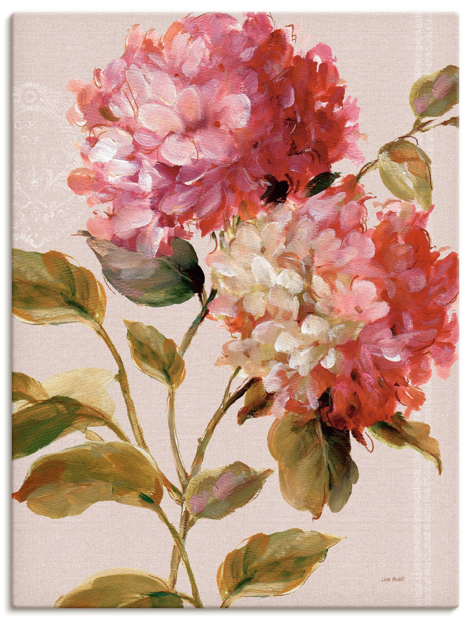 Artland Wandbild »Harmonische Hortensien« Blumen 1 Stk. tlg. als Leinwandbi günstig online kaufen