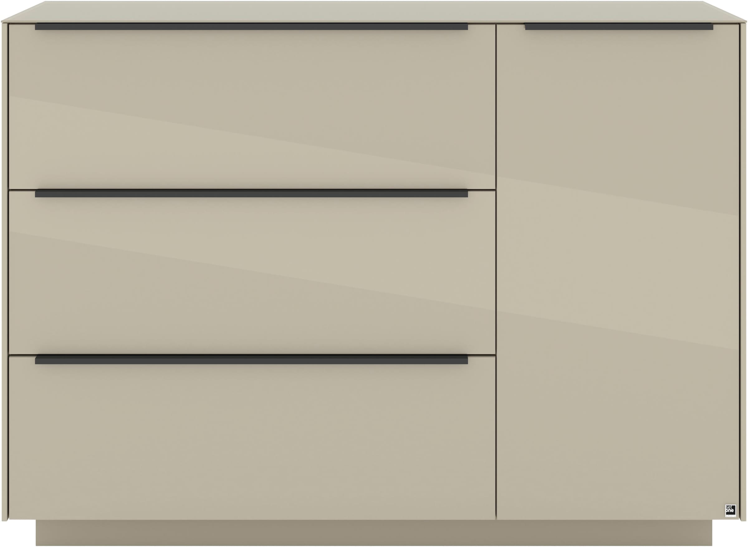 set one by Musterring Sideboard »Reno« 1 Stk. tlg. Mit Sockel in diversen Farben, 102 cm Höhe & Farbauswahl
