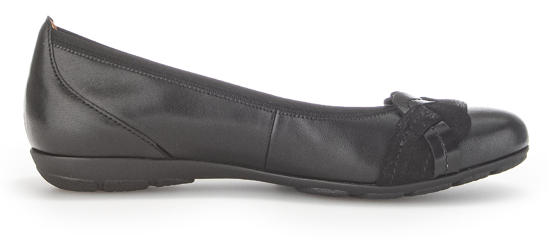 Gabor Ballerina, Flache Schuhe, Slipper mit modischem Zierriegel