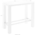 MCA furniture Bartisch »Jam«, Bartisch weiß hochglanz, Küchentisch, Stehtisch mit Sicherheitsglas