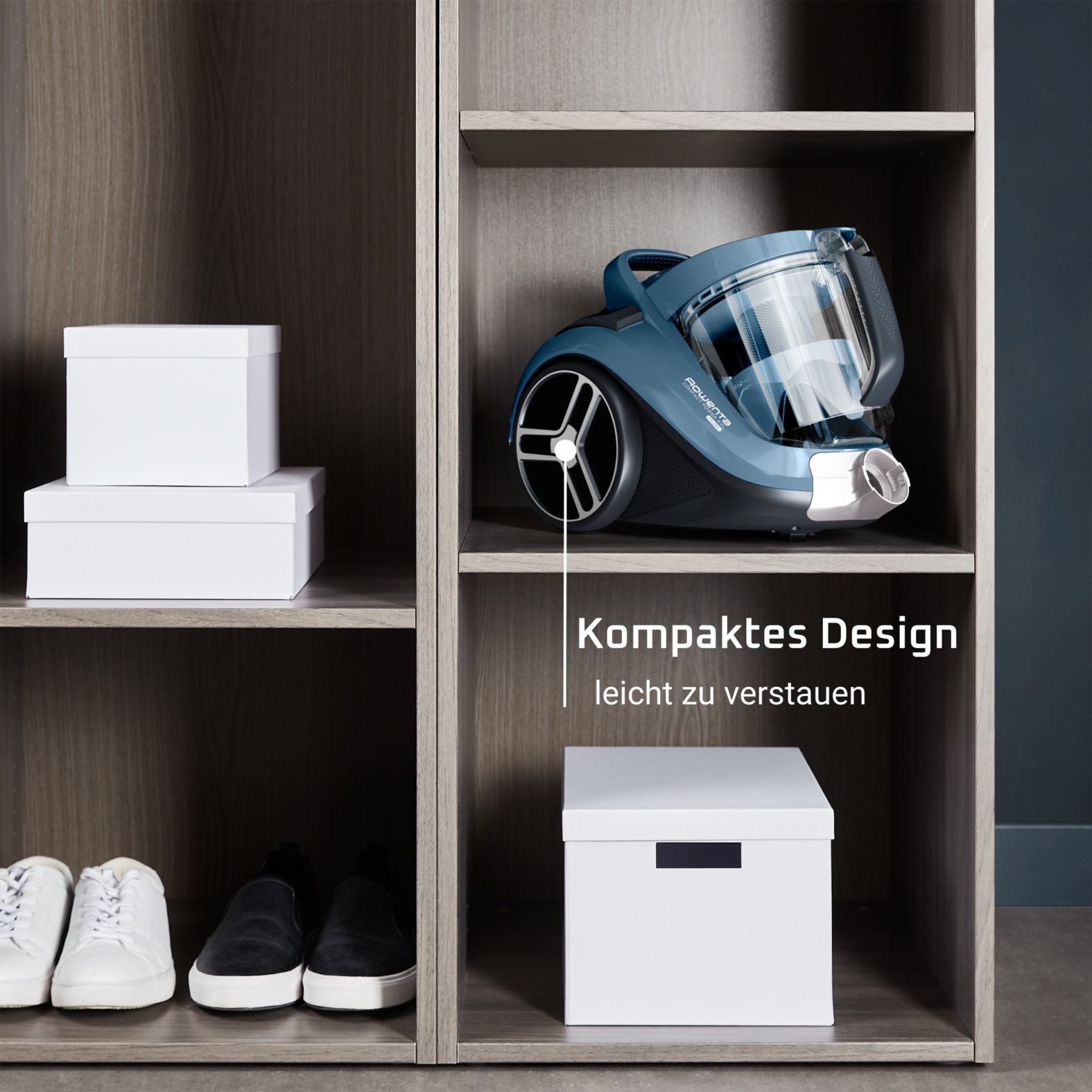 Rowenta Bodenstaubsauger »Compact Power XXL, ohne Beutel, hohe Saugleistung, leicht & kompakt«, 900 W, beutellos, XXL Fassungsvermögen, 99,98% Filtrierung, langes Kabel, RO4B11