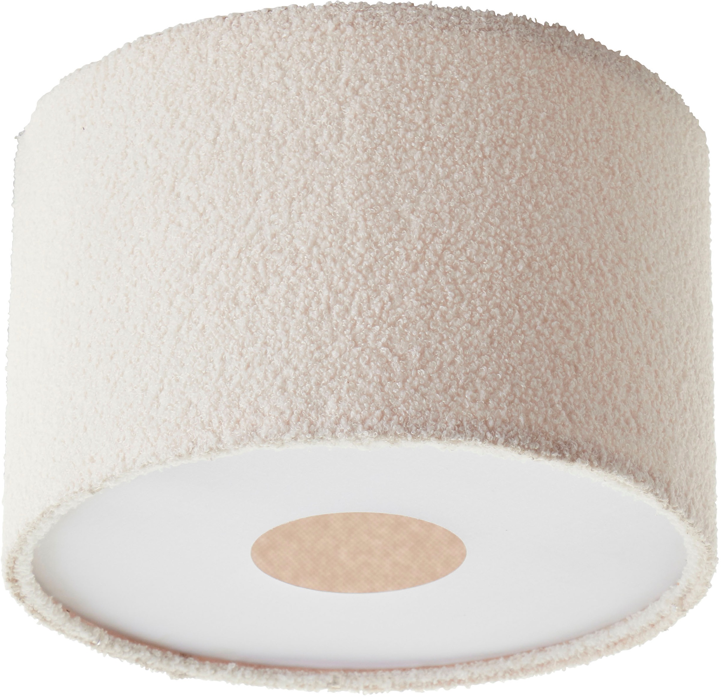 LeGer Home by Lena Gercke Deckenleuchte »Debora«, 2 flammig, Teddy-Stoff, Ø 35 cm, E27, beige