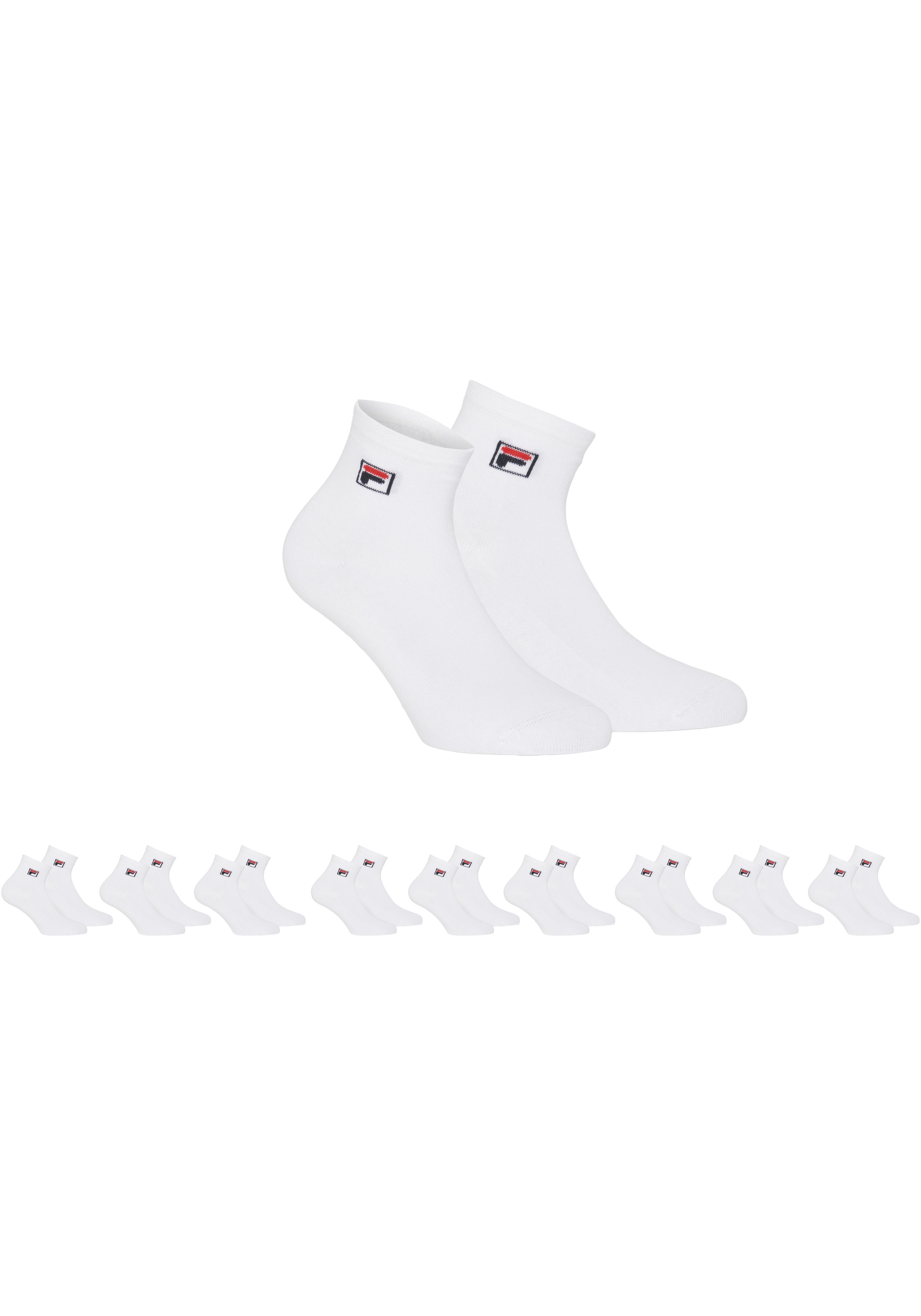 Fila Kurzsocken »UNISEX QUARTER PLAIN SOCKS«, (9 Paar), mit Logo-Schriftzug