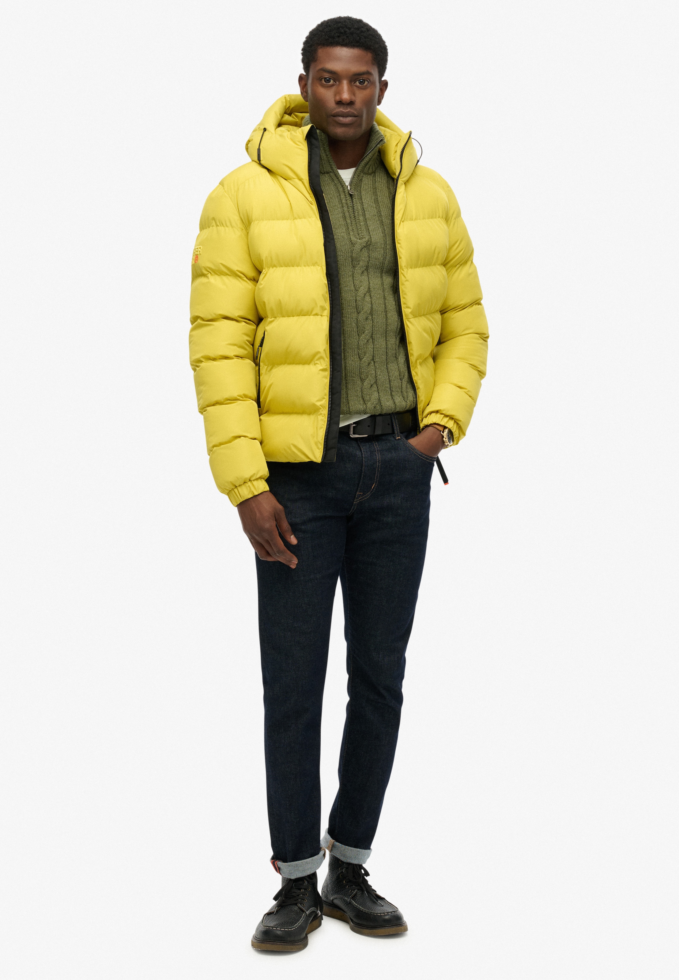 Superdry Steppjacke »HOODED SPORTS PUFFER JACKET« mit Kapuze