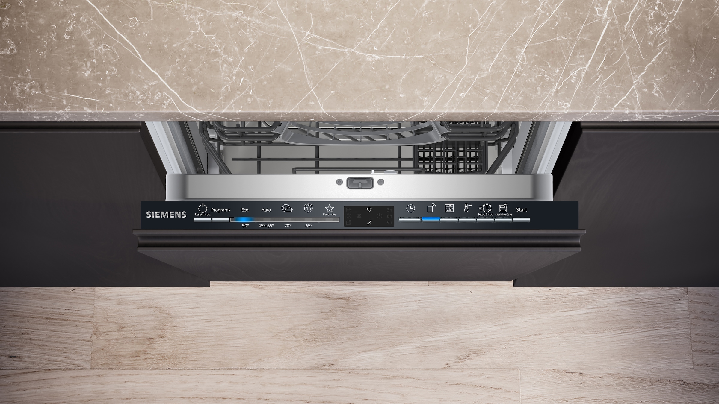 SIEMENS vollintegrierbarer Geschirrspüler iQ100 »SR61HX23KE« 10 tlg. Maßgedecke