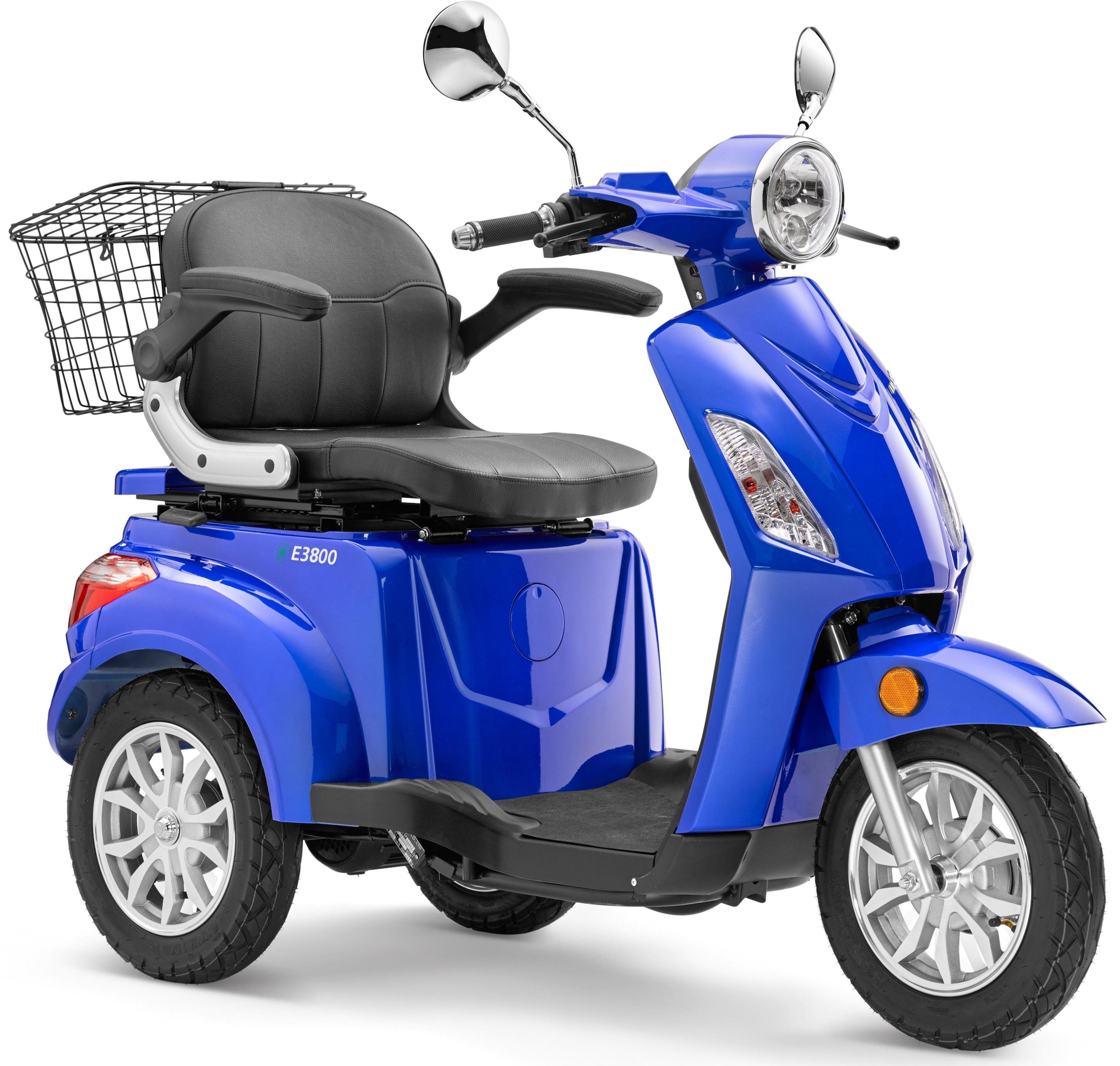Luxxon Elektromobil »E3800«, (Elektroroller, Korb), bis zu 65 km Reichweite, Elektro Dreirad, Seniorenmobil