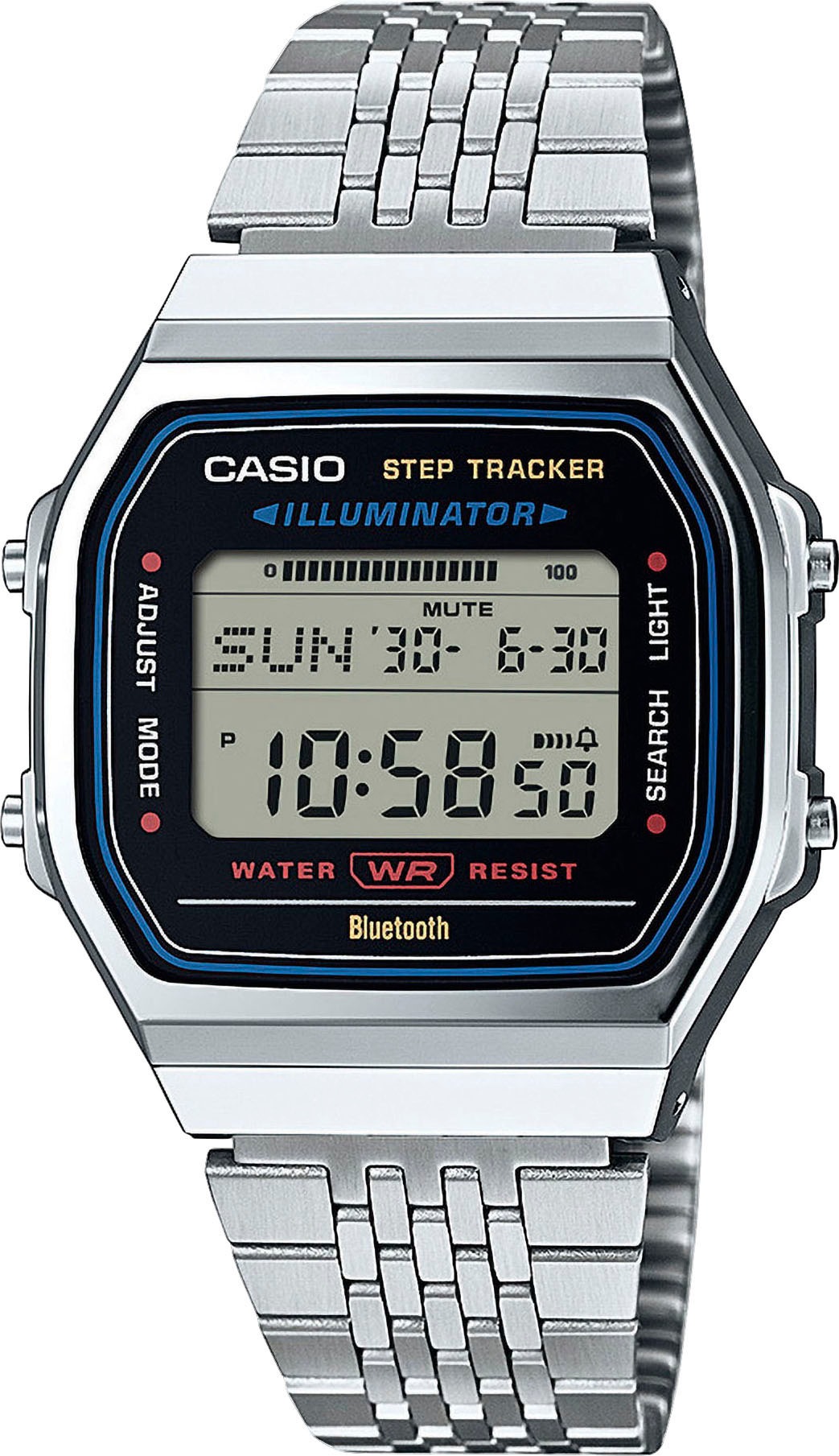 Smartwatch ( ) edelstahlfarben-schwarz