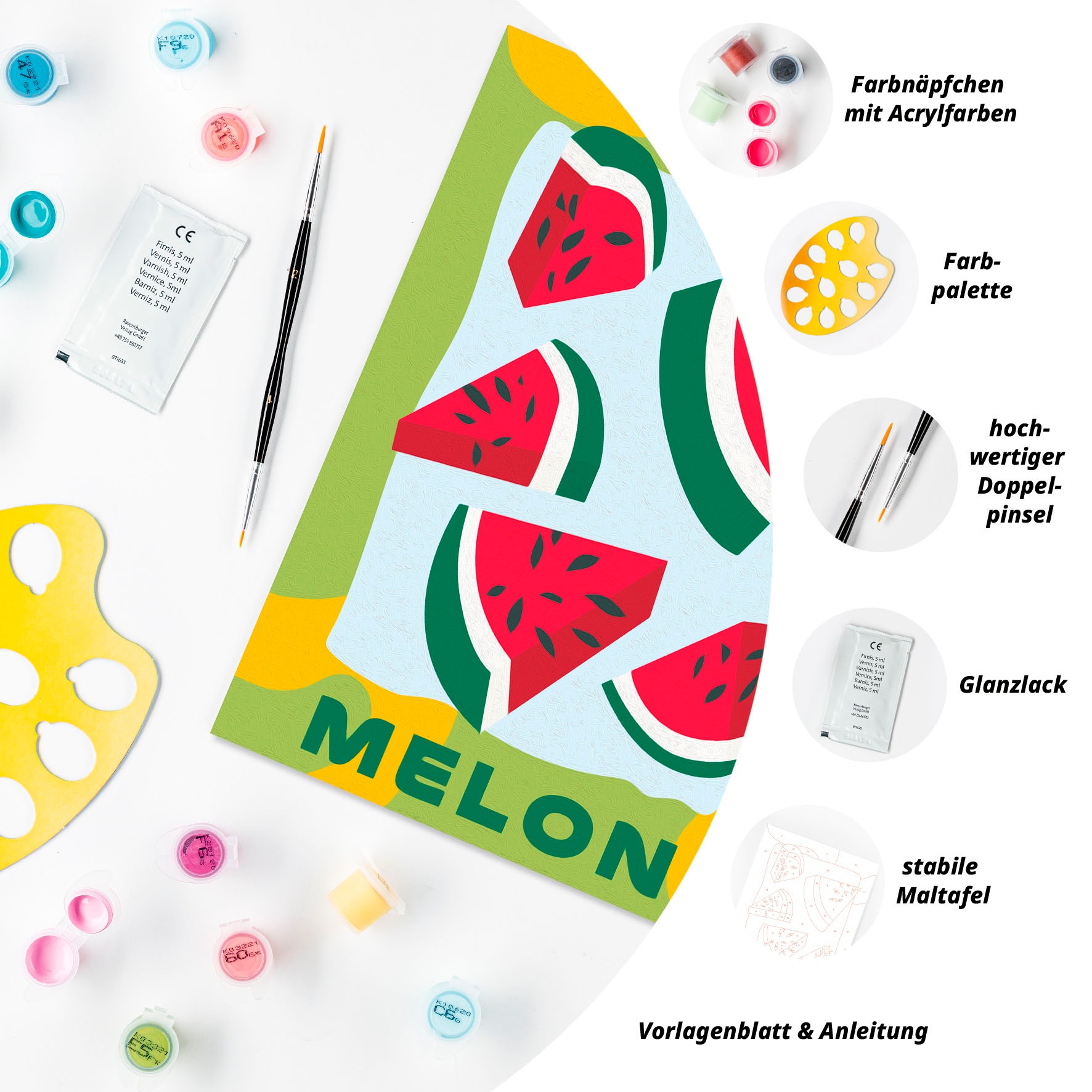Ravensburger Malen nach Zahlen »CreArt, Melonen«, für Erwachsene; Made in Europe