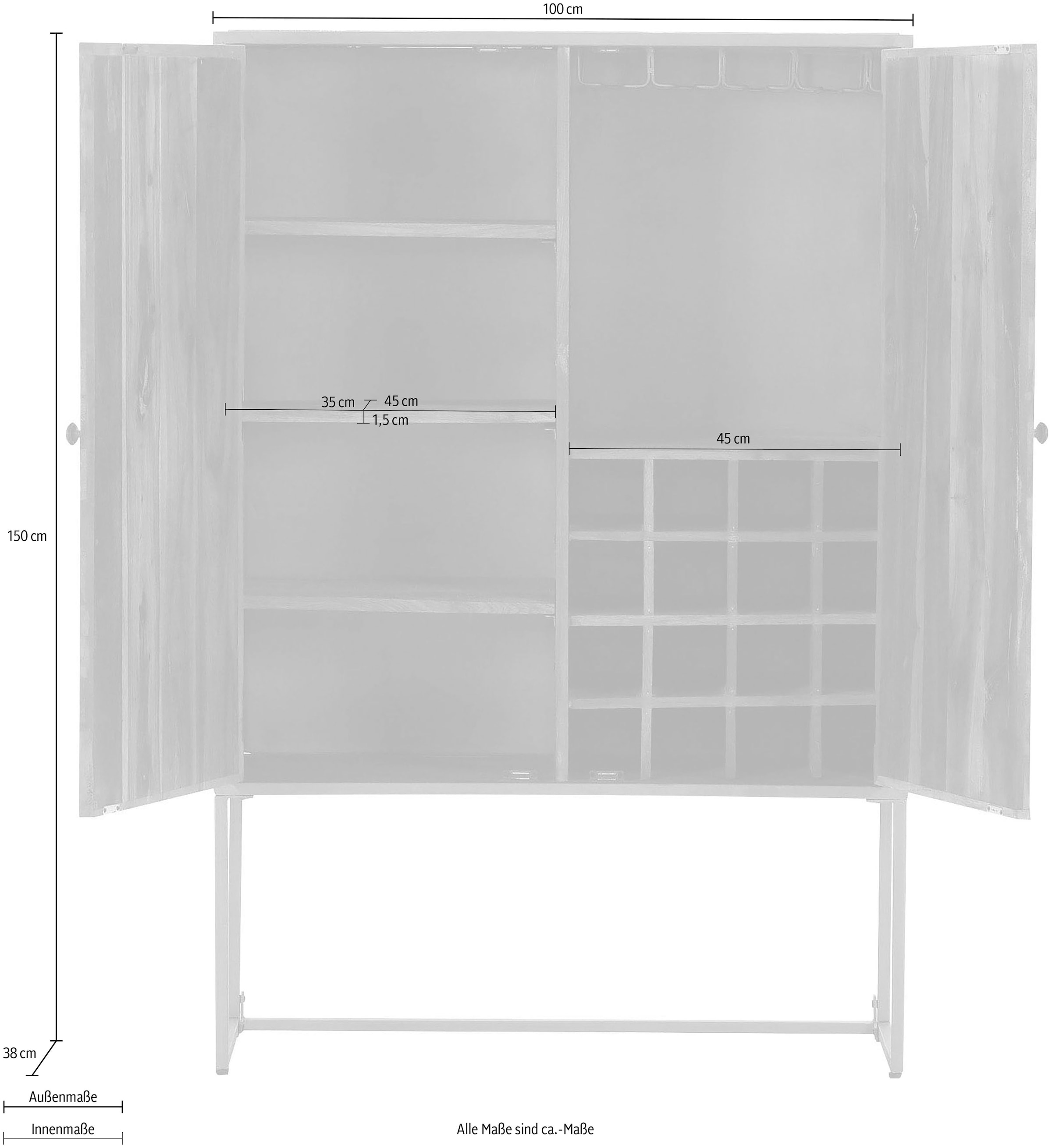 Gutmann Factory Highboard, Stauraumschrank, Breite 100 cm