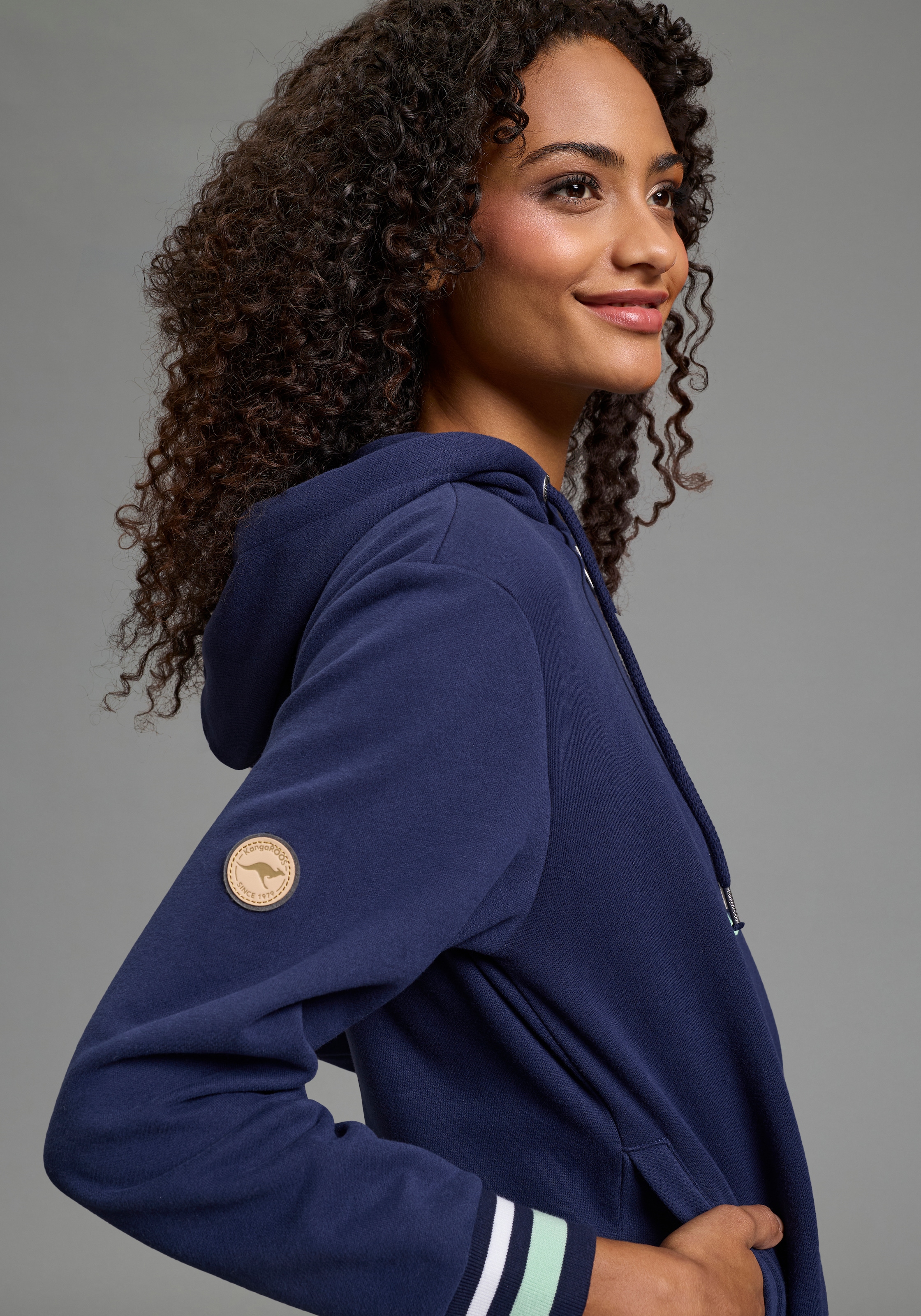 KangaROOS Kapuzensweatjacke mit Neon-Details