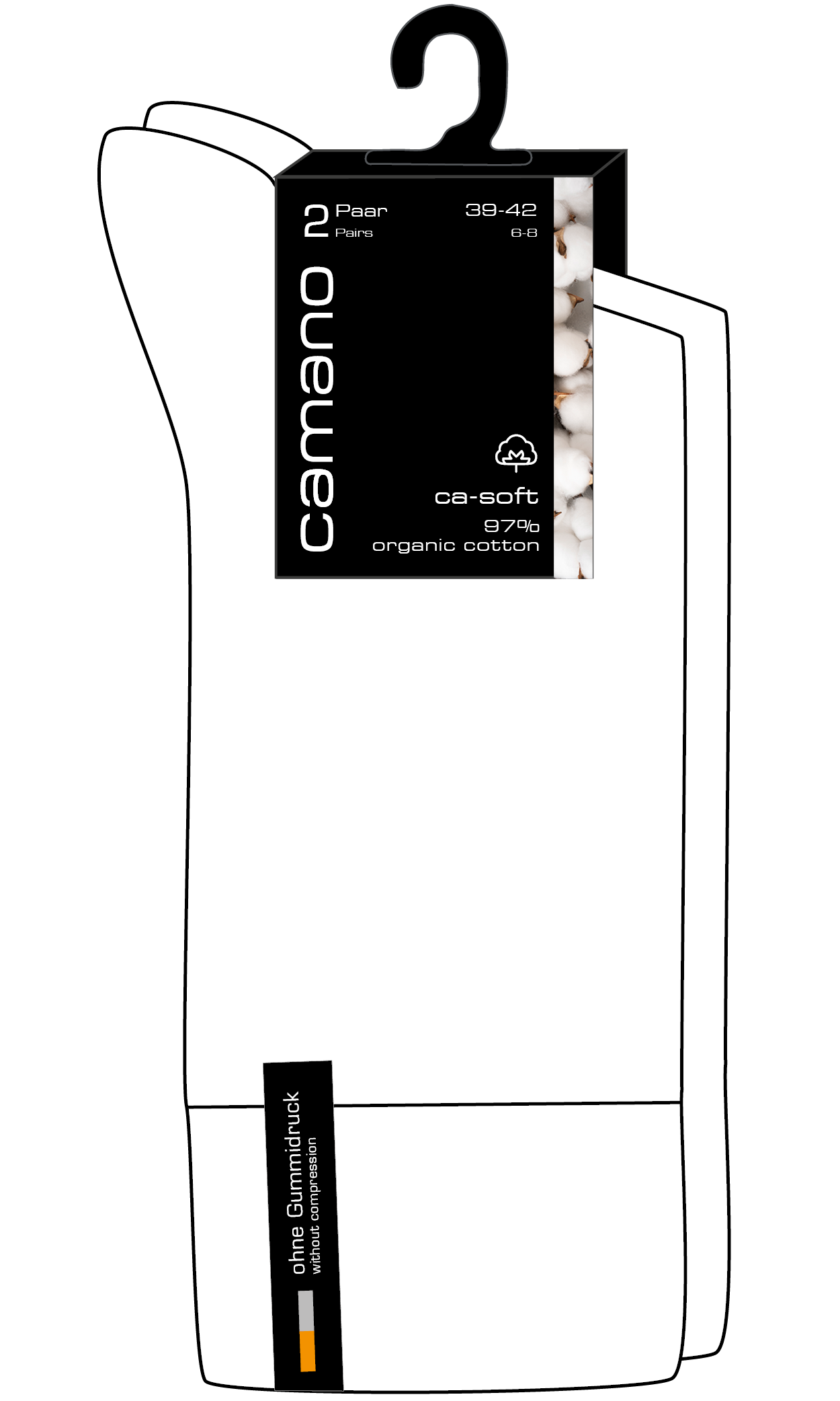 Camano Socken »ca-soft«, (4 Paar), verstärkter Fersen- und Zehenbereich