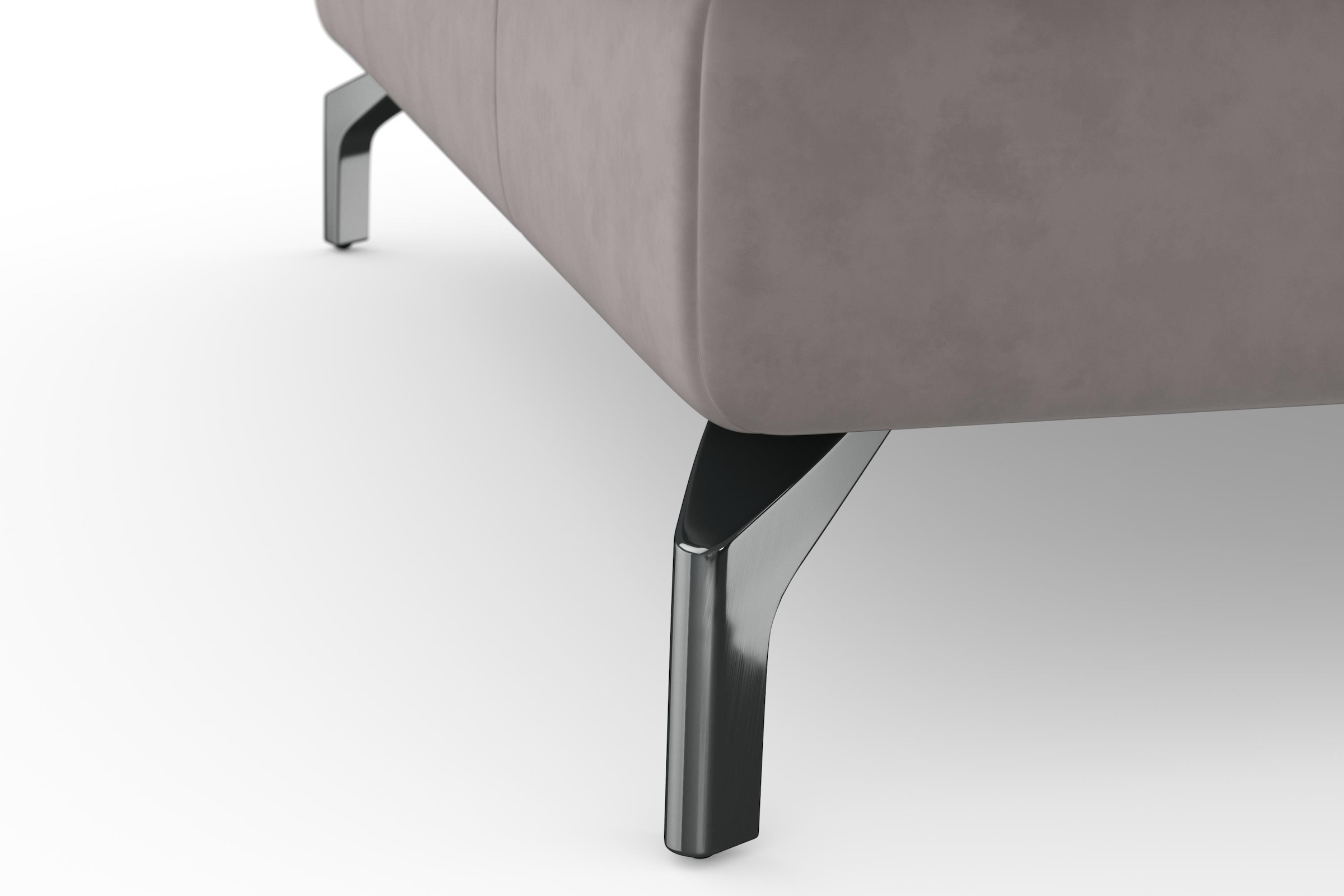 sit&more Ecksofa »Bendigo L-Form«, inklusive Sitztiefenverstellung, Bodenfreiheit 12 cm, in 2 Fußfarben