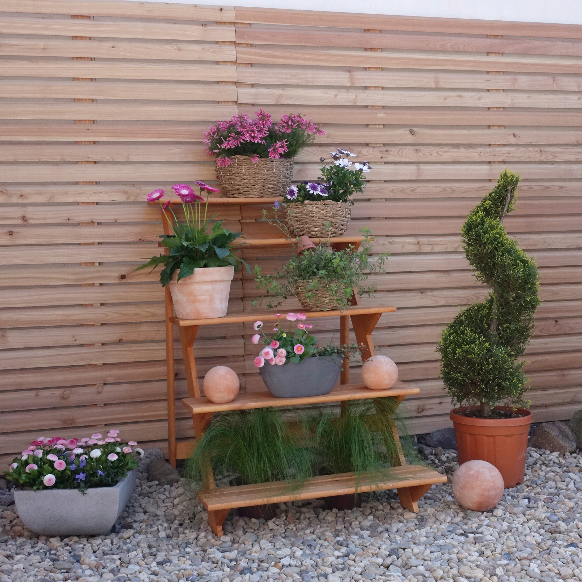 promadino »Blumentreppe online groß«, cm 78x100x109 kaufen Pflanzentreppe BxTxH: