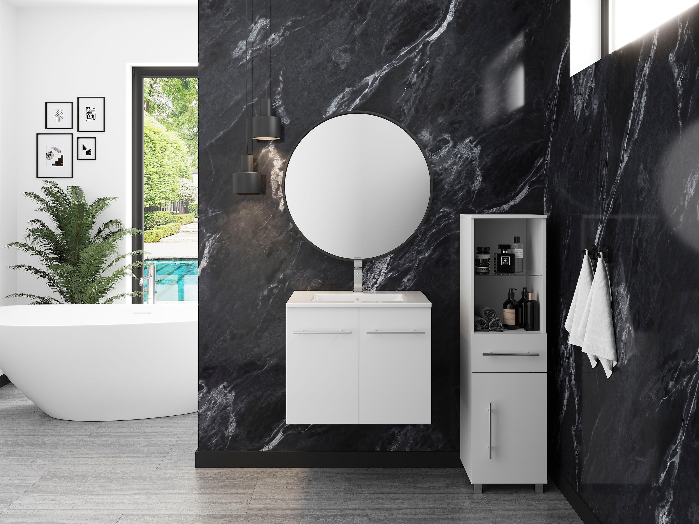 welltime Hochschrank »BAJA« Badmöbel, Breite 32cm