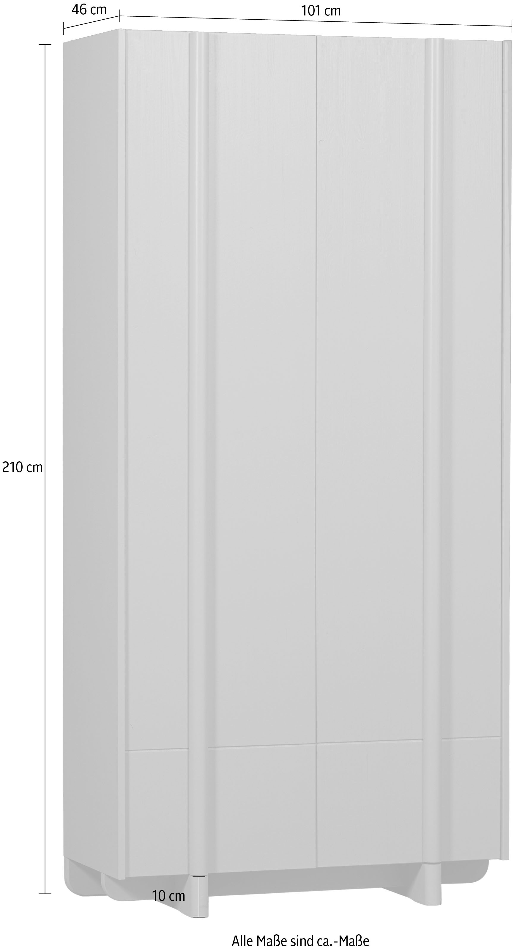WOOOD Mehrzweckschrank »Nook Stauraumschrank, Garderobenschank«, mit Schublade, H 210 cm x B 101 cm