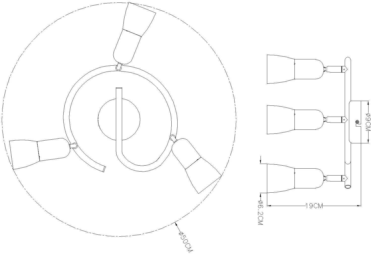 GLOBO LIGHTING Deckenstrahler »CATHY« E14 1 Stk. Spot Deckenspot Flur Schlafzimmer Wohnzimmer