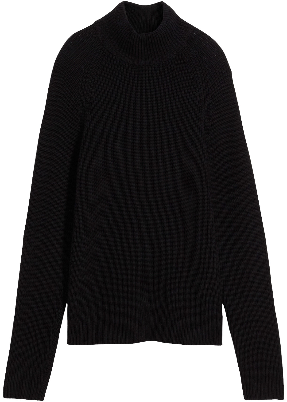 bonprix Strickpullover aus reiner Baumwolle, Loose Fit, mit Stehkragen, im Casual Stil
