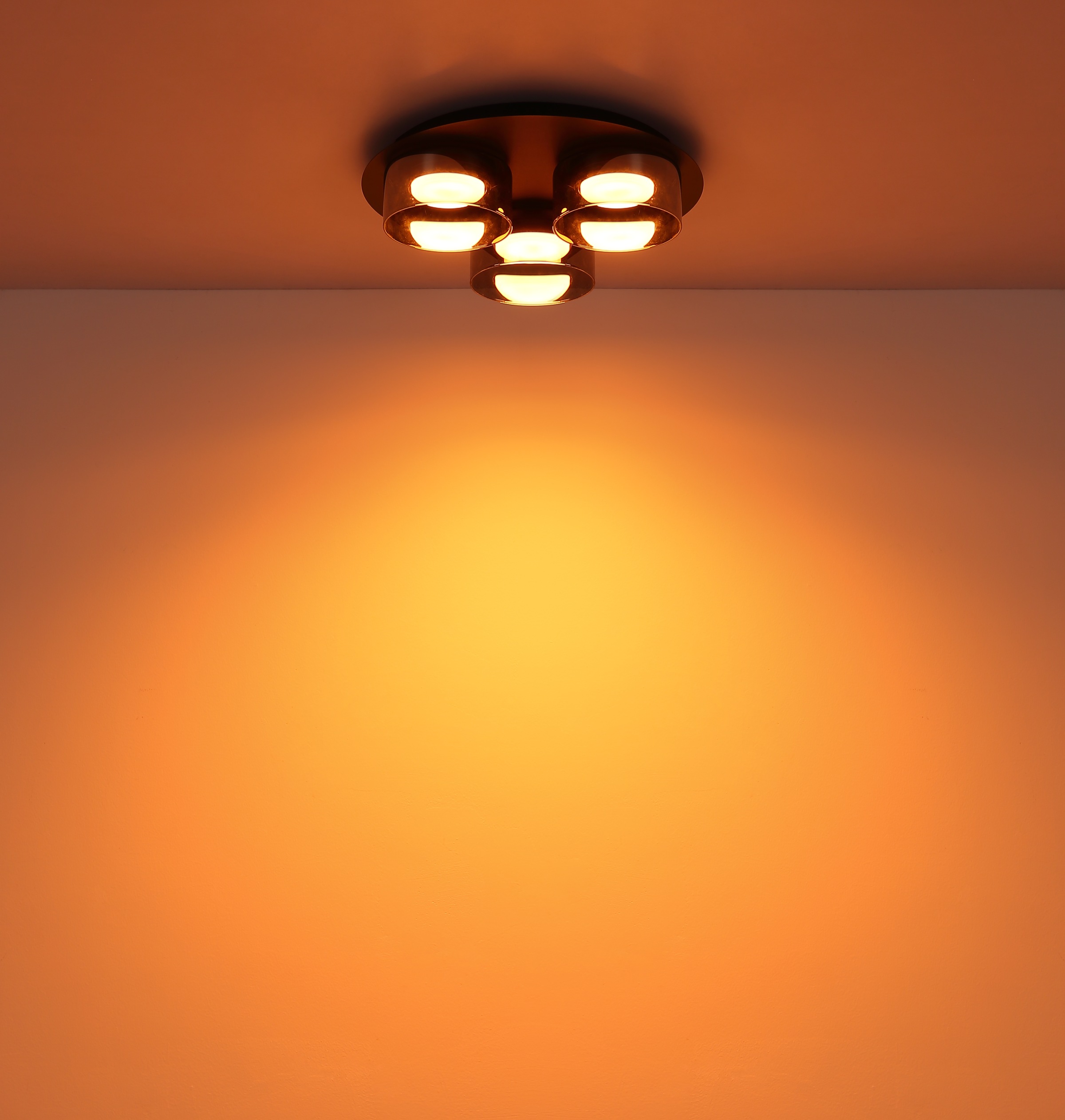 GLOBO LIGHTING Deckenleuchte »HIGGINS« GX53 1 Stk. Warmweiß Deckenleuchte für Wohn- & Schlafzimmer Rauchglas