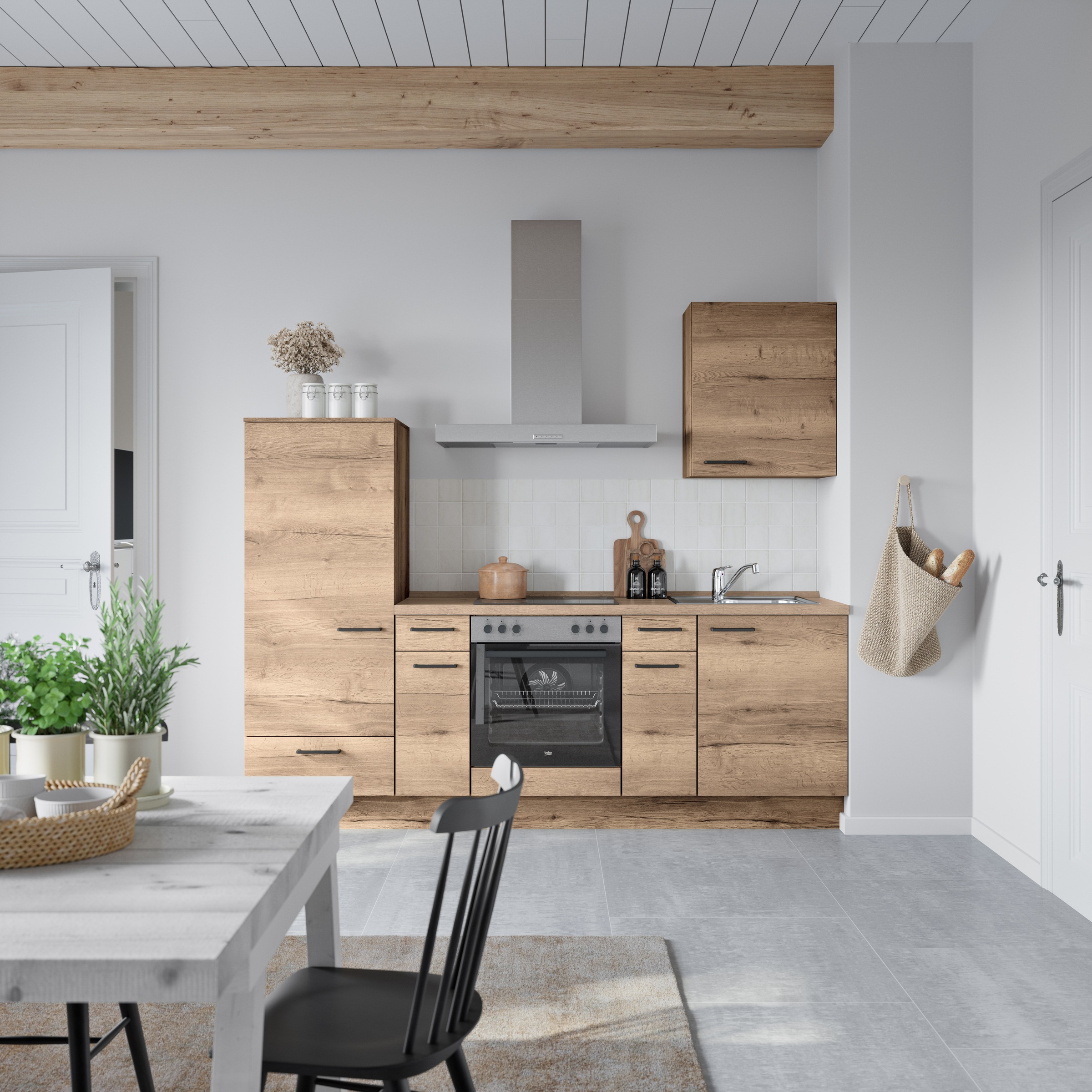 nobilia® Küchenzeile »"Structura I"«, vormontiert, Ausrichtung wählbar, Bre günstig online kaufen