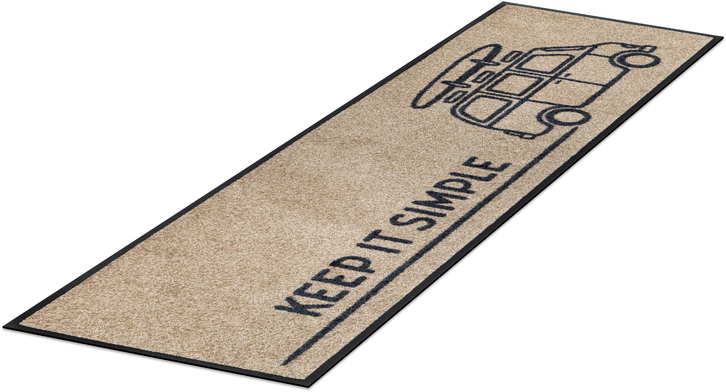 wash+dry by Kleen-Tex Läufer »Keep it Simple beige«, rechteckig, 7 mm Höhe