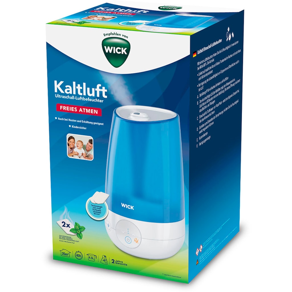 WICK Luftbefeuchter »Ultraschall-Kaltluftbefeuchter«, 4,5 l Wassertank