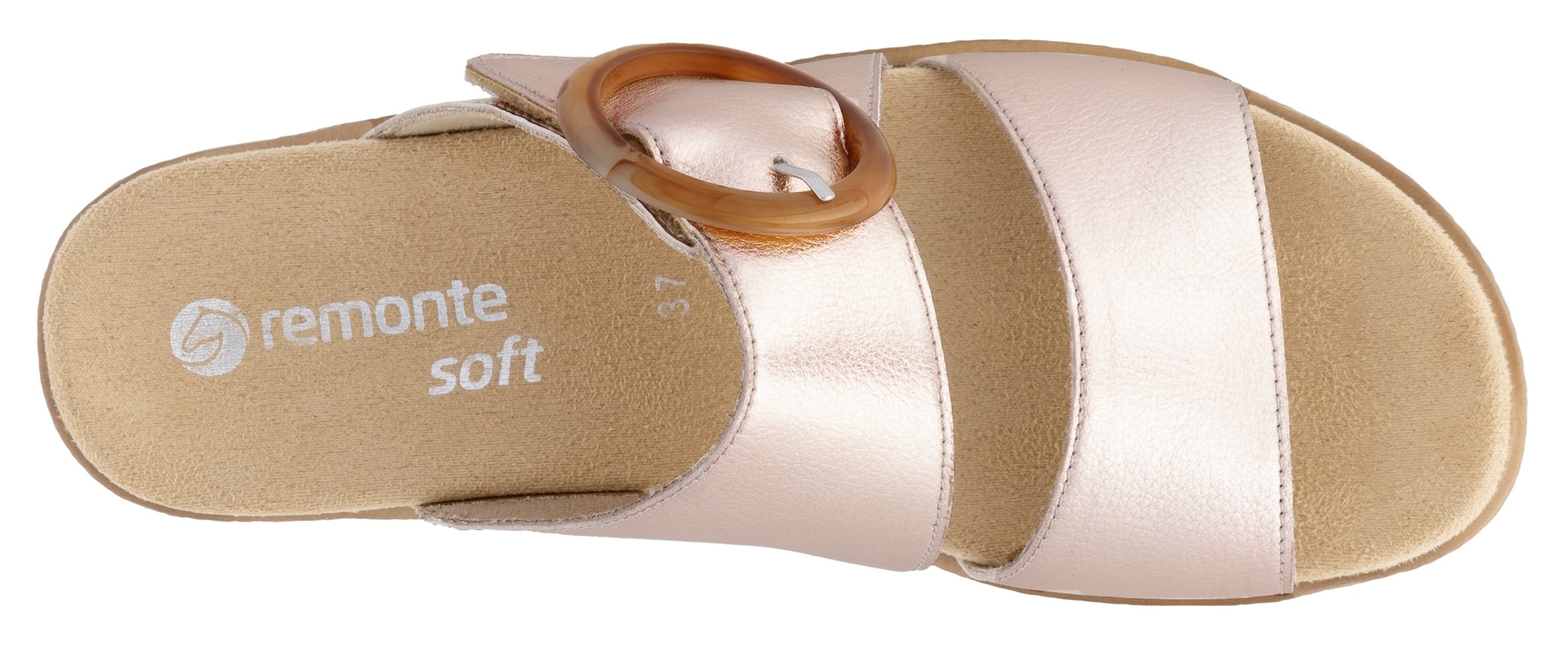 Remonte Pantolette, Keilabsatz, Sommerschuh, Schlappen mit Zierschnalle