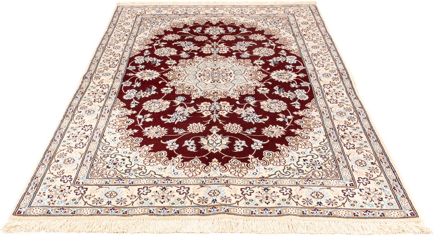 morgenland Orientteppich »Perser - Nain - Royal - 241 x 153 cm - dunkelrot« günstig online kaufen