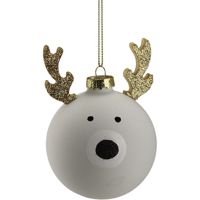 AM DESIGN Weihnachtsbaumkugel »Elch, Weihnachtsdeko, Christbaumschmuck, Christbaumkugeln Glas« aus Glas, Ø ca. 8 cm goldfarben-schwarz